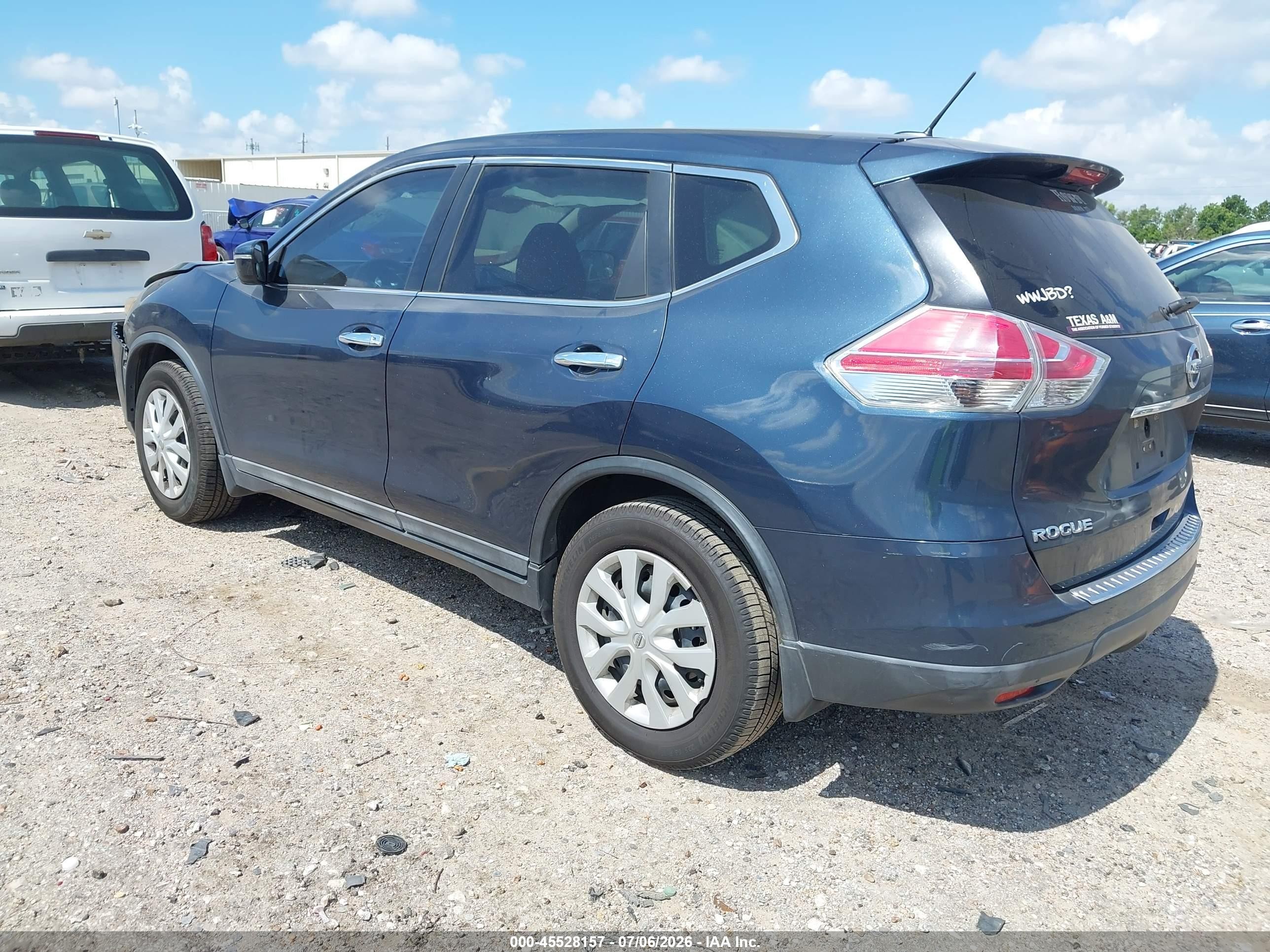 2015 Nissan Rogue S Dark Blue vin: 5N1AT2ML4FC907722