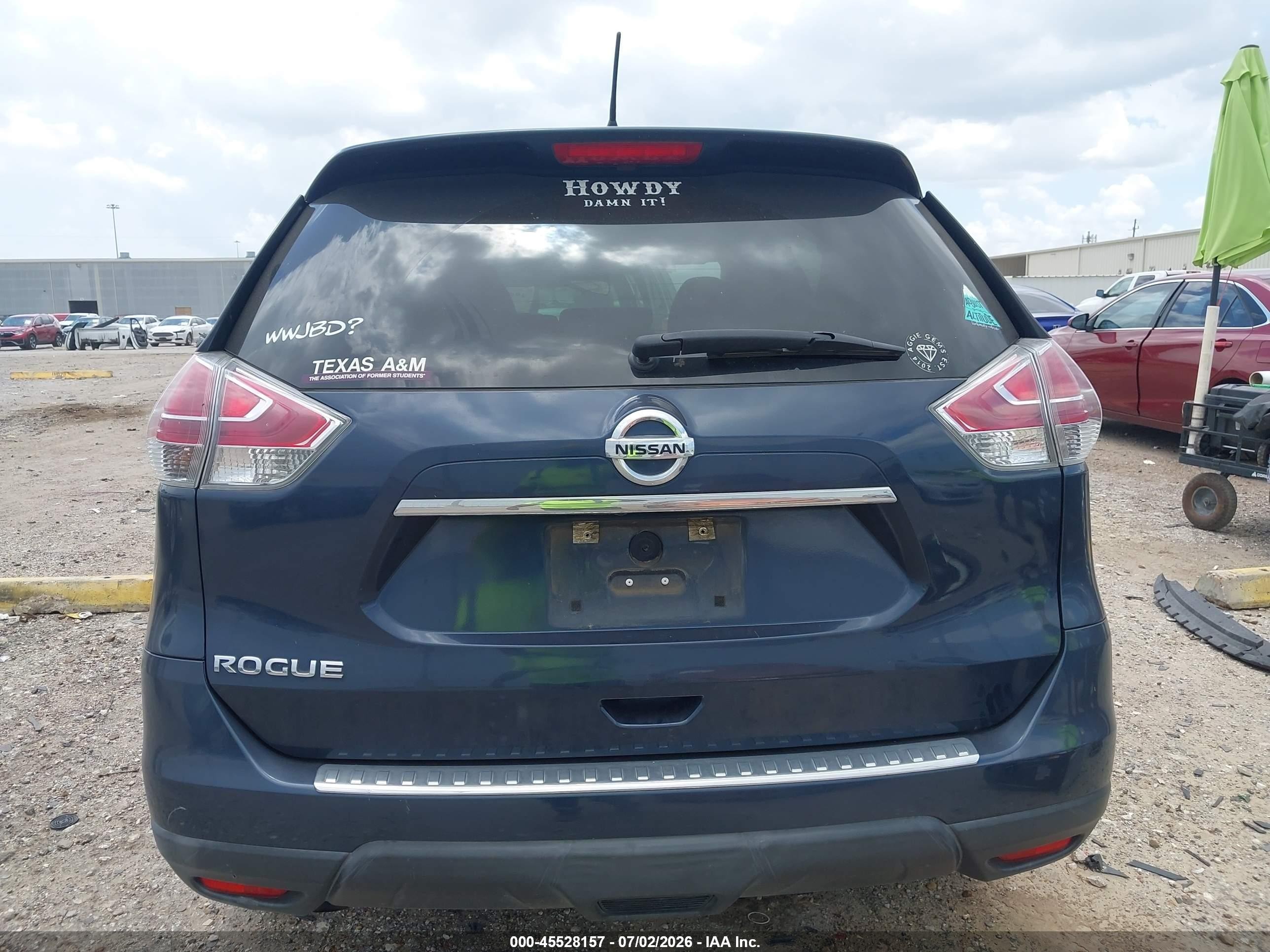 2015 Nissan Rogue S Dark Blue vin: 5N1AT2ML4FC907722
