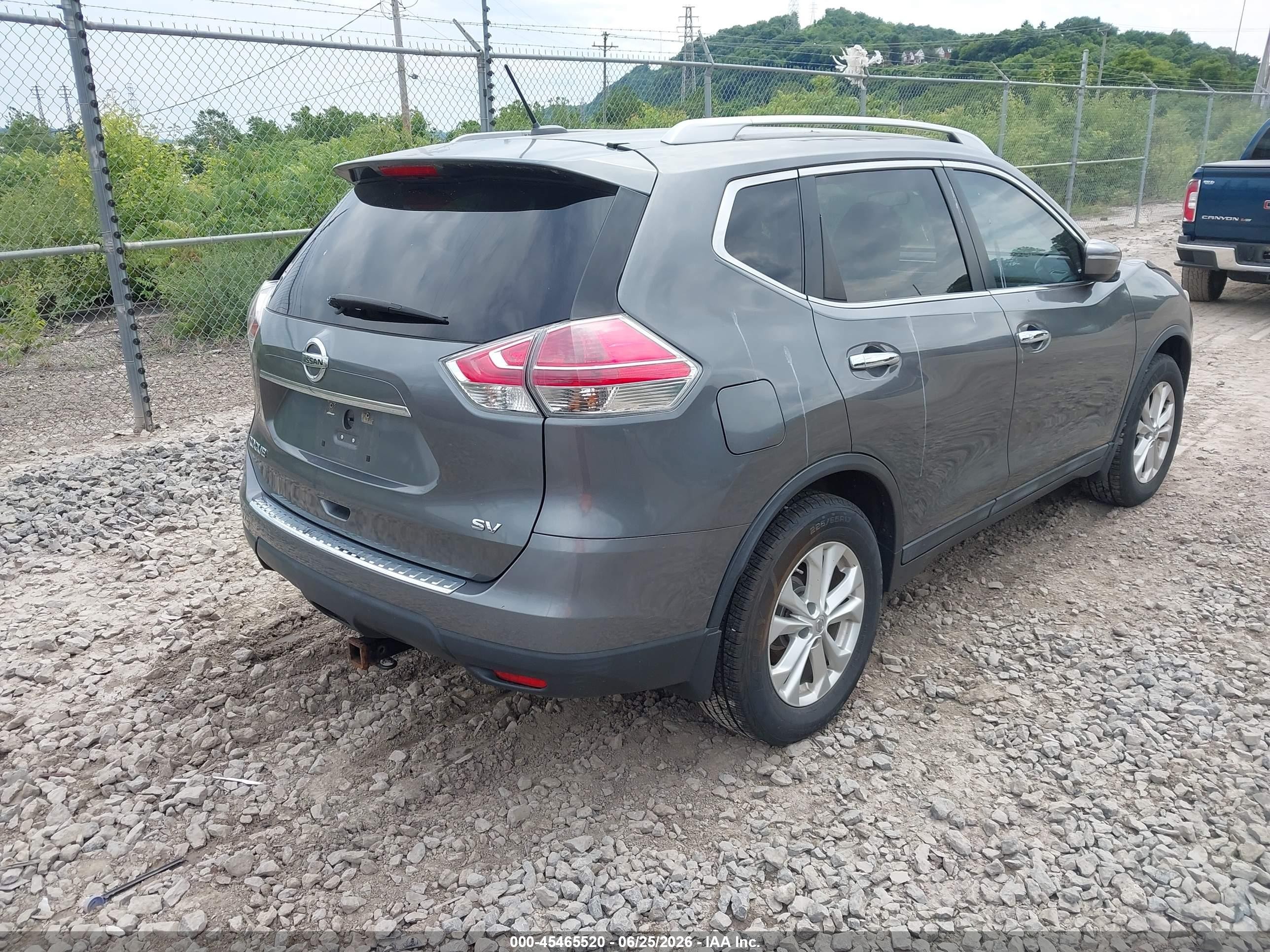 2015 Nissan Rogue Sv Gray vin: 5N1AT2ML5FC817091
