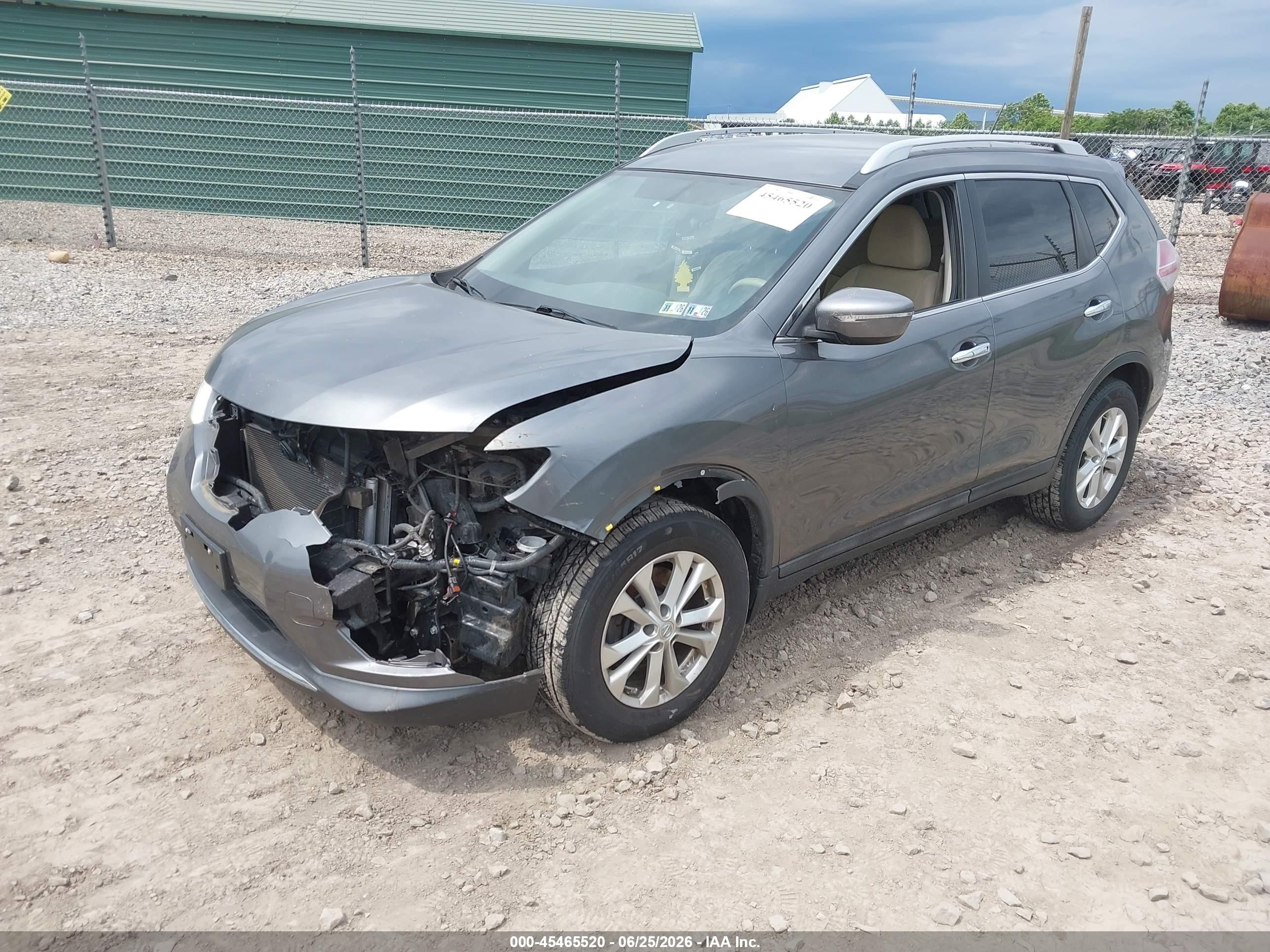 2015 Nissan Rogue Sv Gray vin: 5N1AT2ML5FC817091