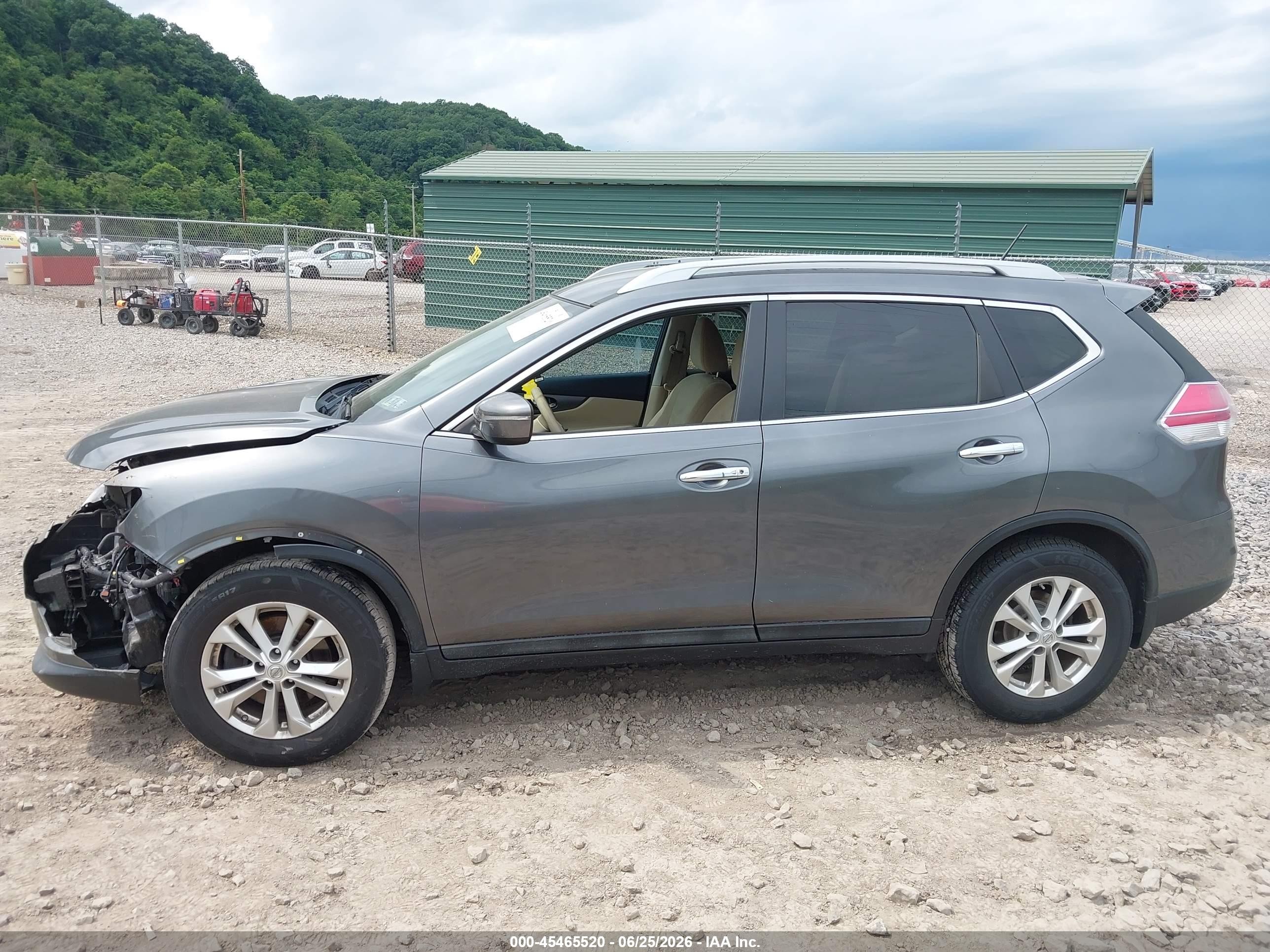 2015 Nissan Rogue Sv Gray vin: 5N1AT2ML5FC817091