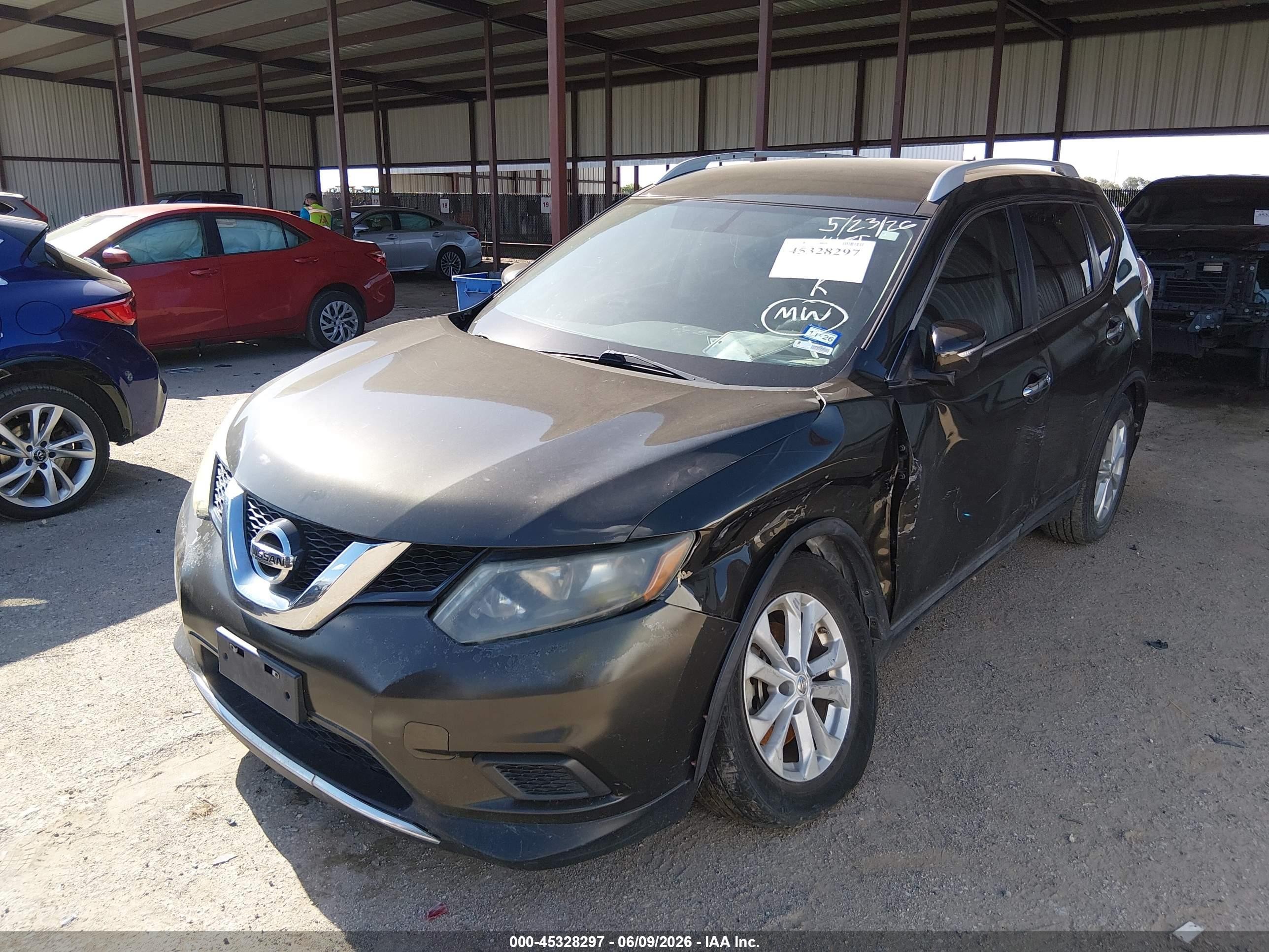 2014 Nissan Rogue Sv Green vin: 5N1AT2ML6EC793849