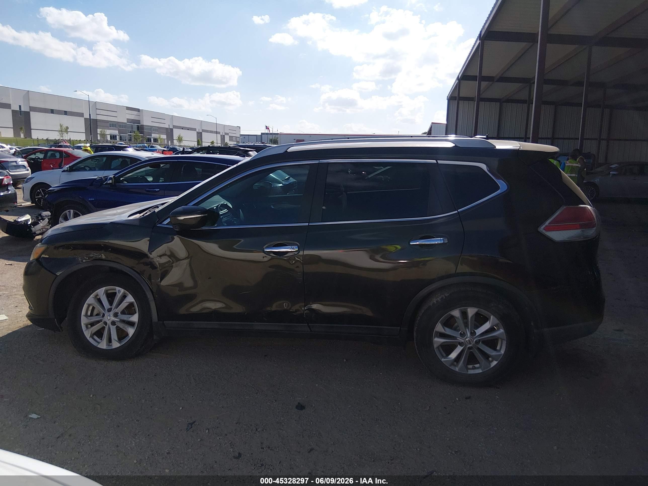 2014 Nissan Rogue Sv Green vin: 5N1AT2ML6EC793849