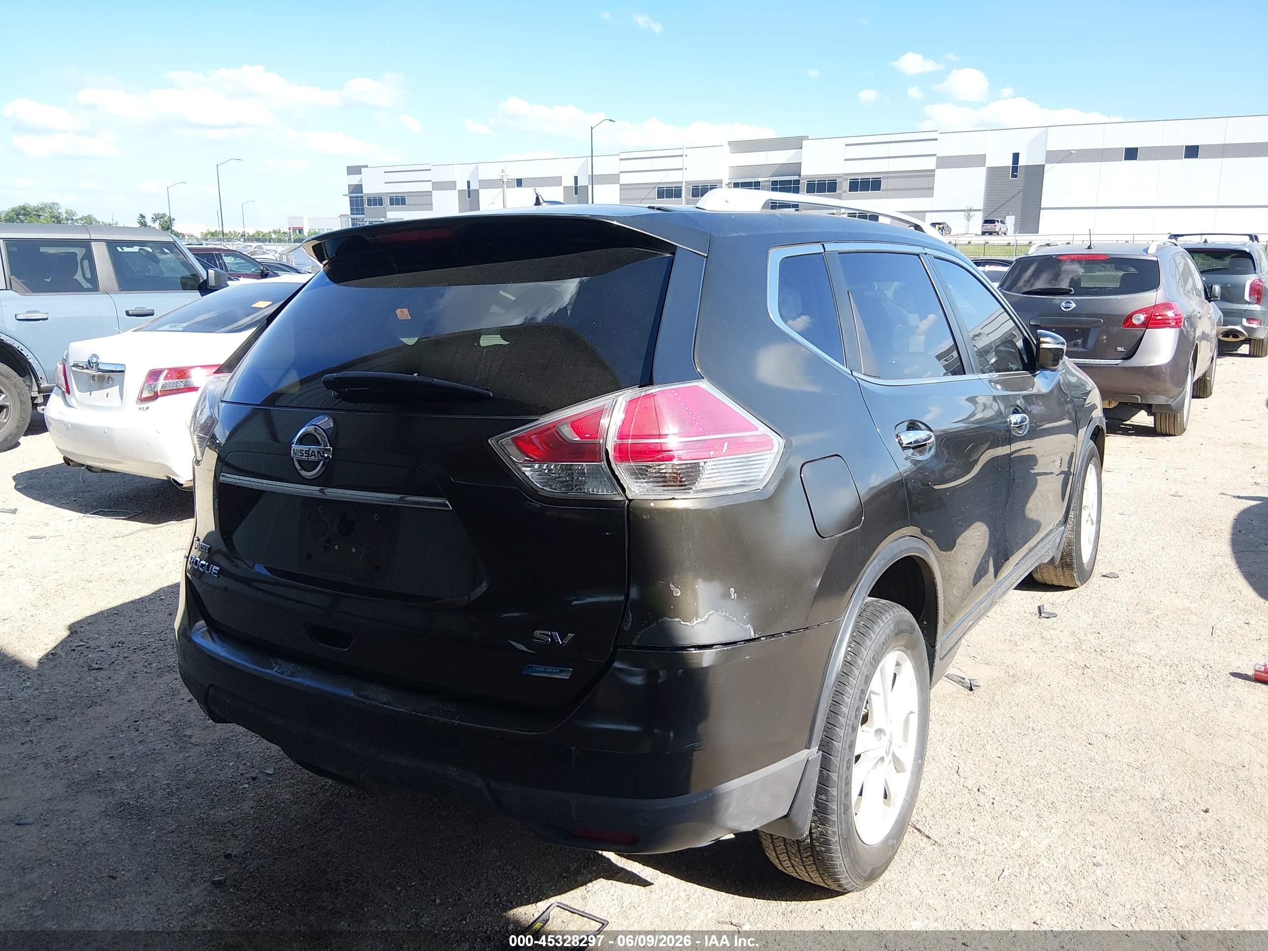 2014 Nissan Rogue Sv Green vin: 5N1AT2ML6EC793849