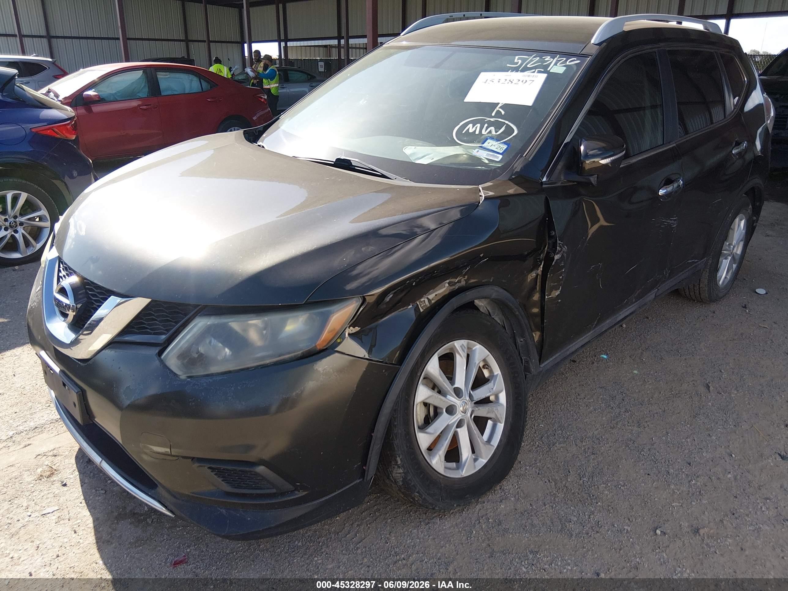 2014 Nissan Rogue Sv Green vin: 5N1AT2ML6EC793849