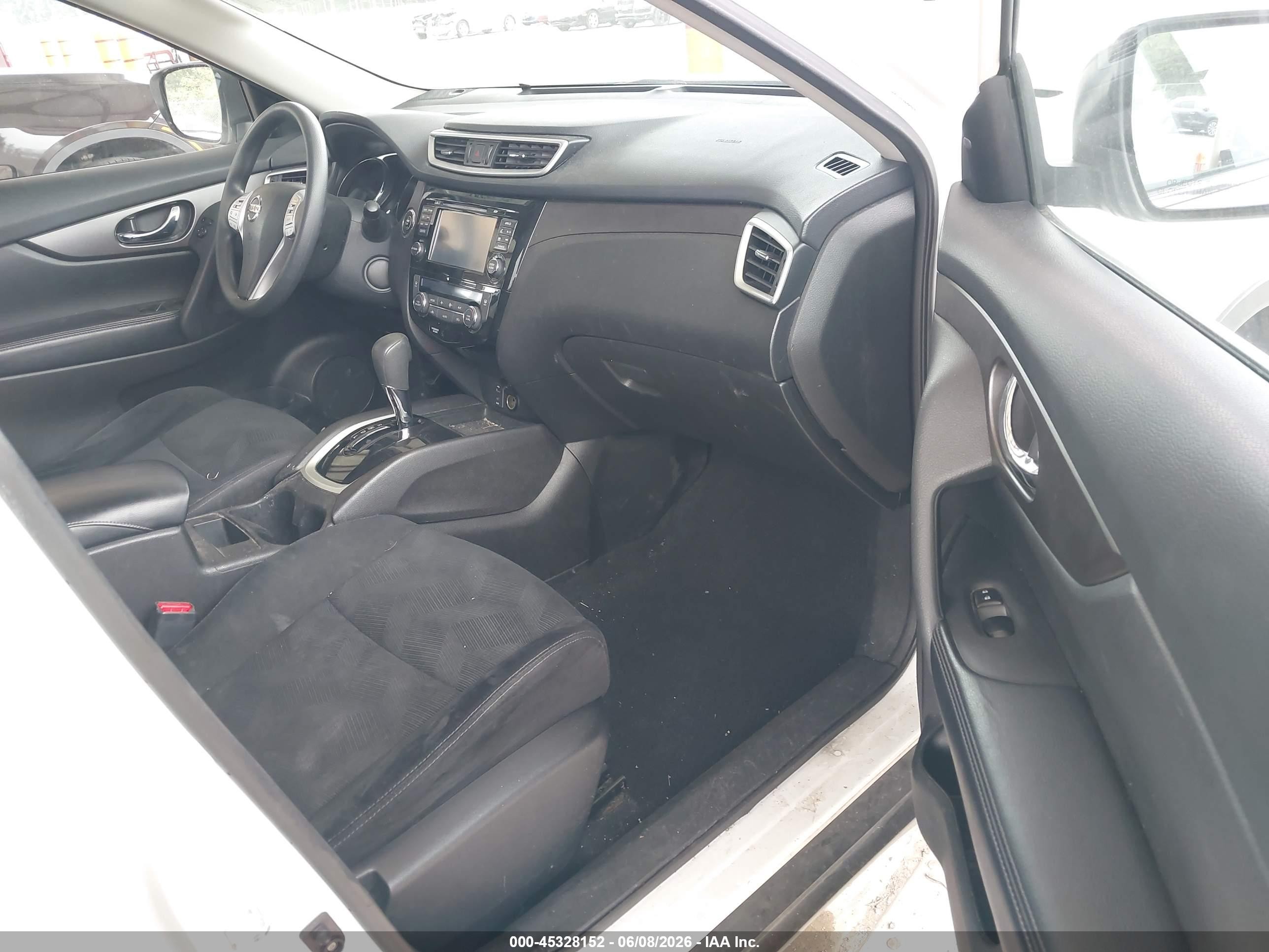 2014 Nissan Rogue Sv White vin: 5N1AT2ML6EC805448