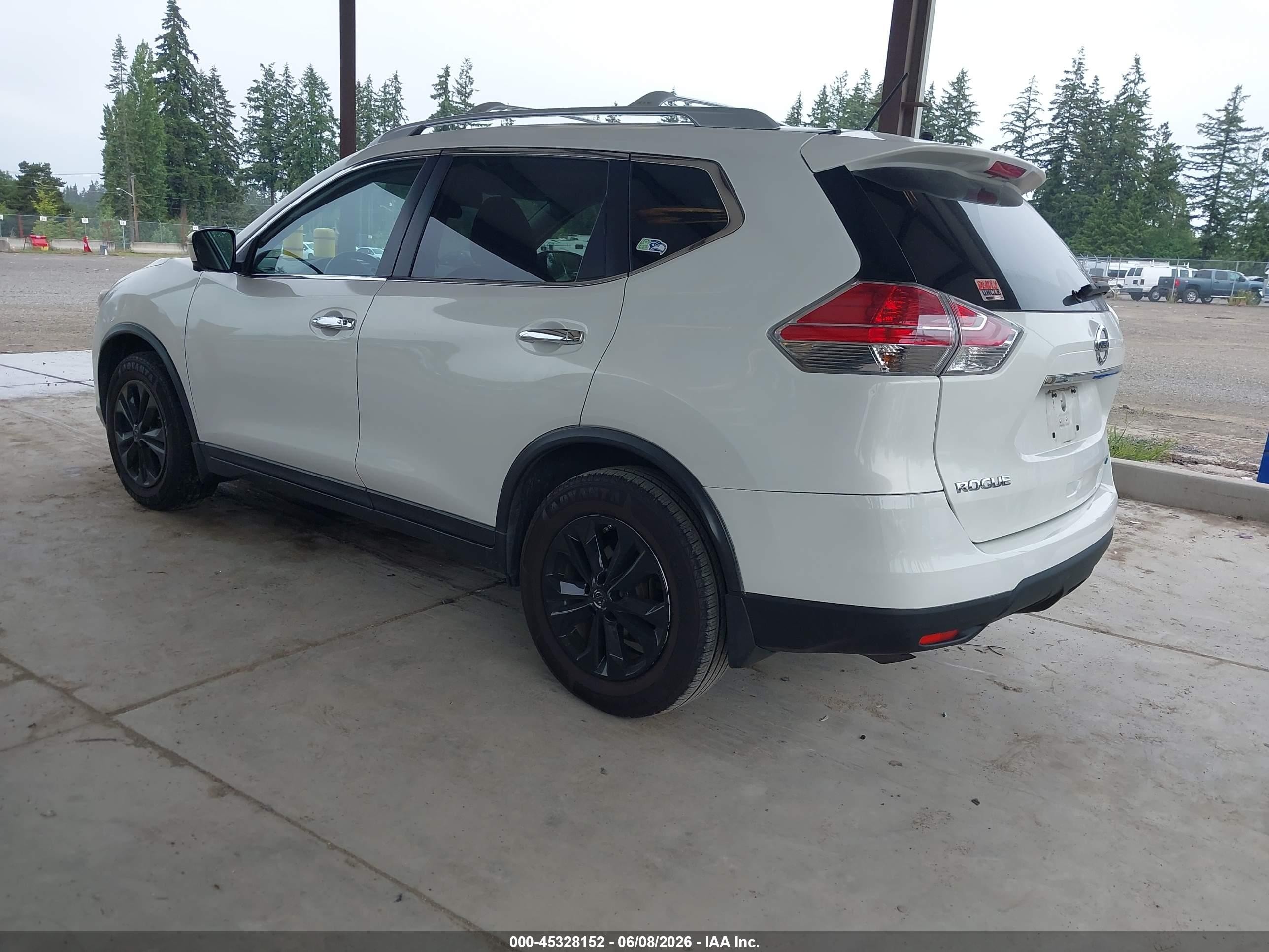 2014 Nissan Rogue Sv White vin: 5N1AT2ML6EC805448