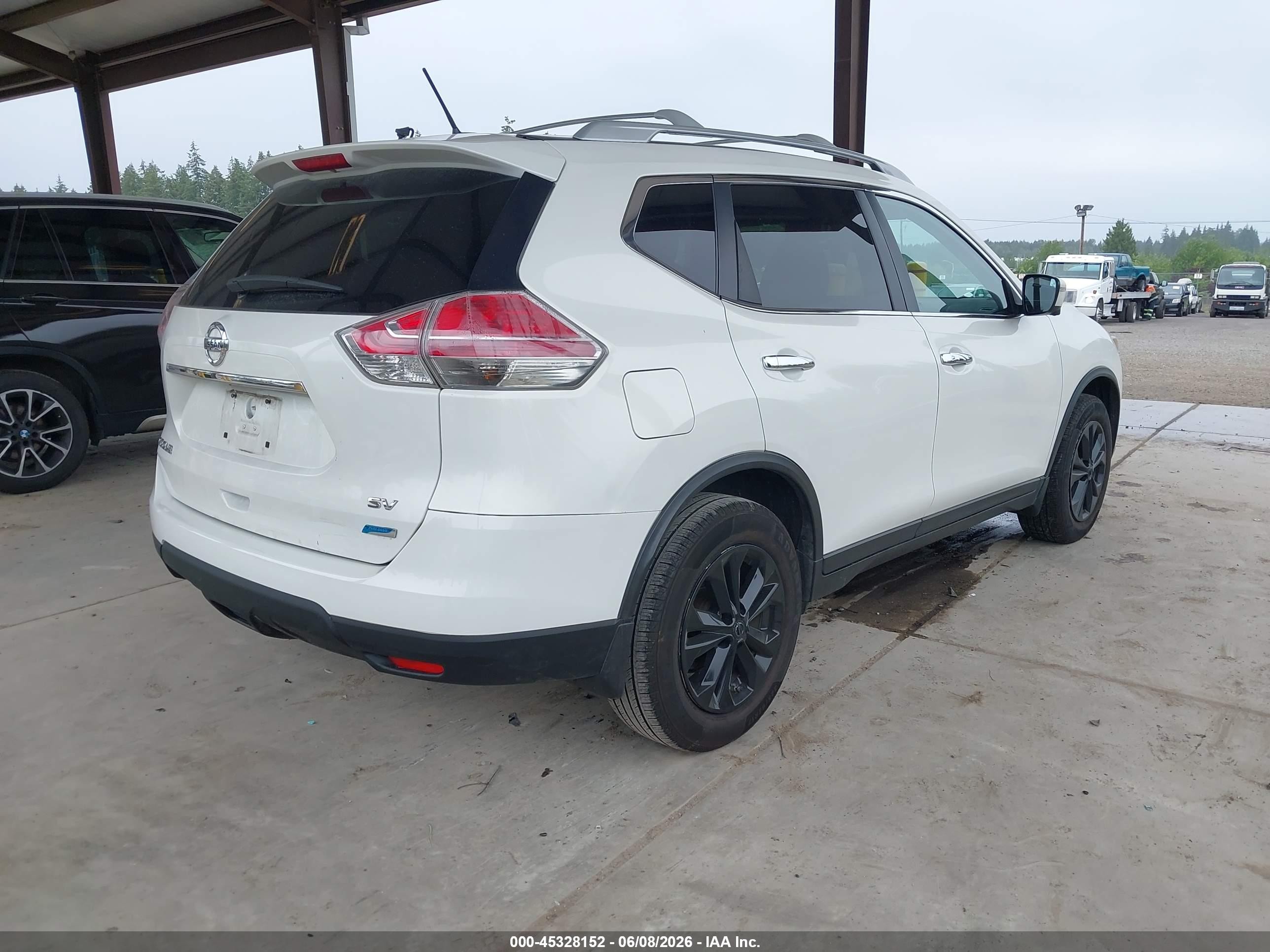 2014 Nissan Rogue Sv White vin: 5N1AT2ML6EC805448