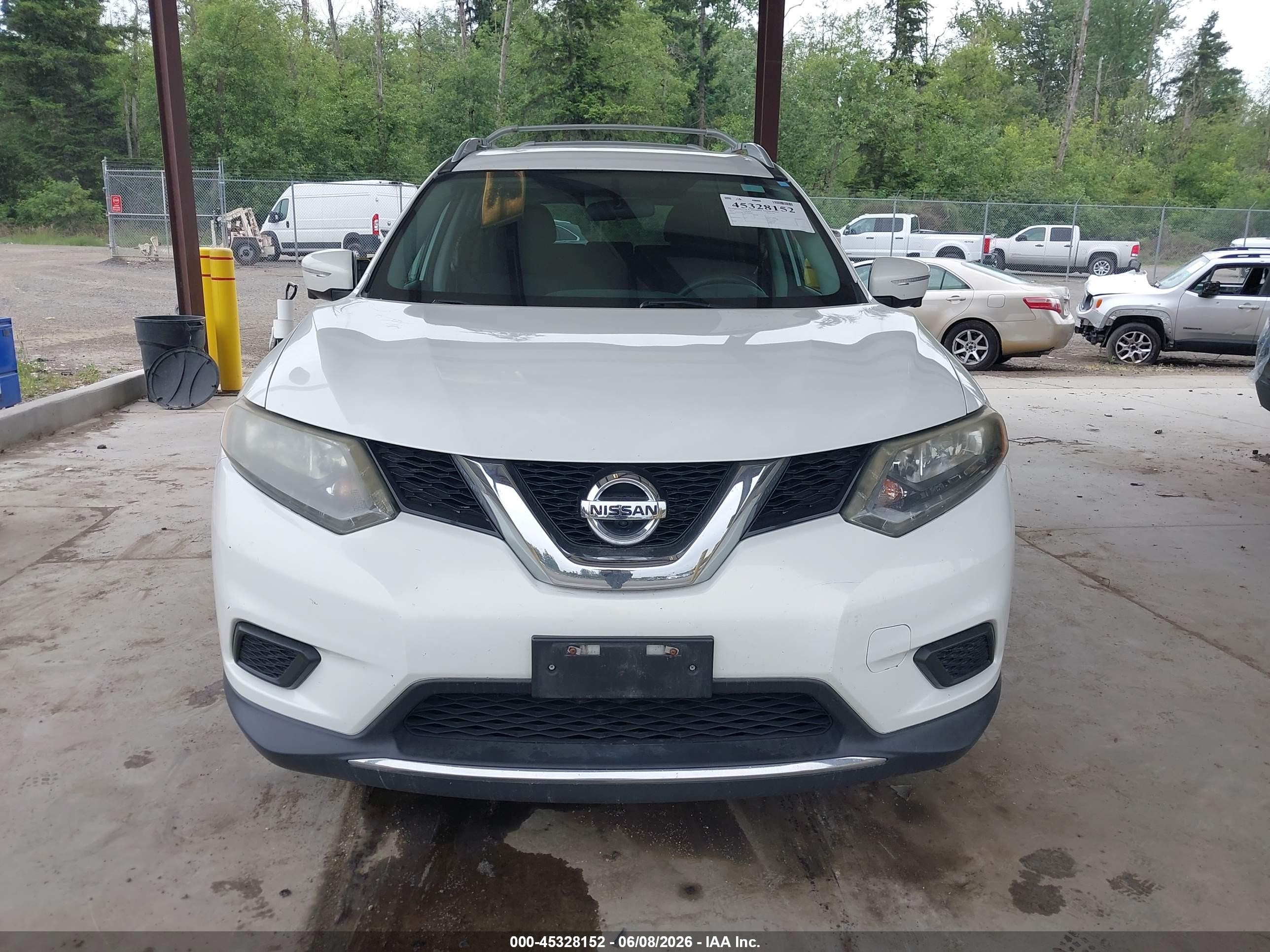 2014 Nissan Rogue Sv White vin: 5N1AT2ML6EC805448