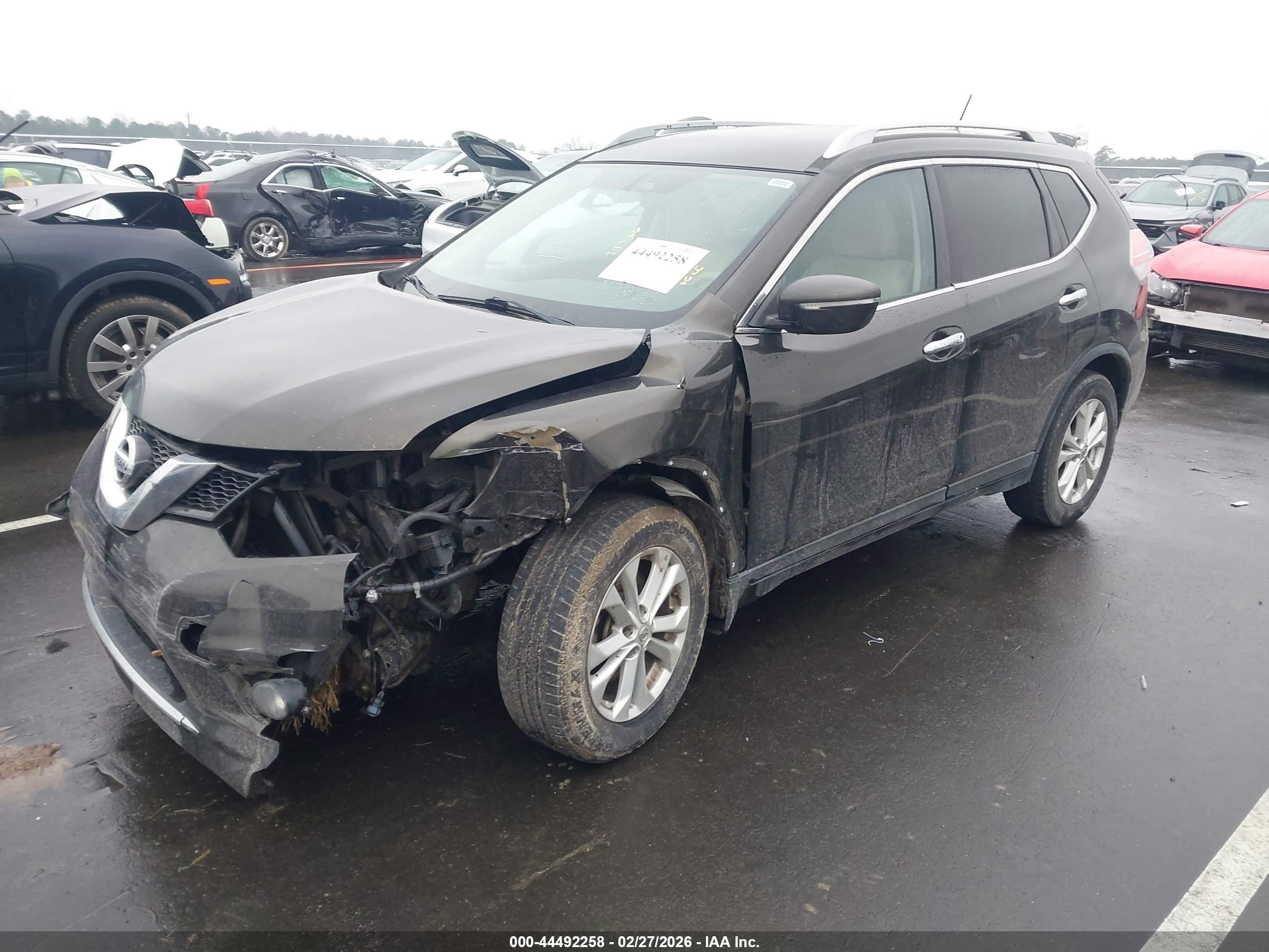 2014 Nissan Rogue Sv Gray vin: 5N1AT2ML6EC823383
