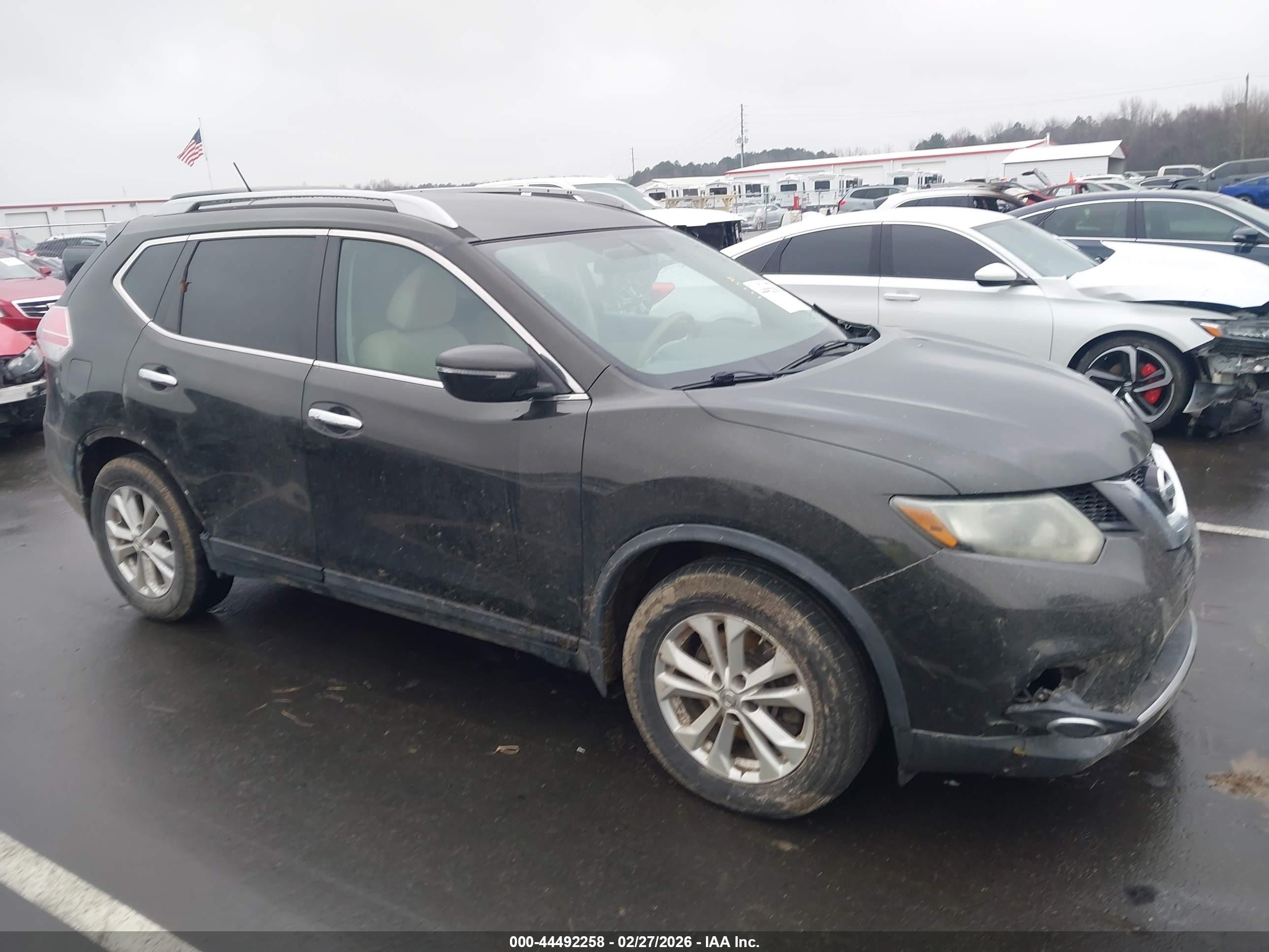2014 Nissan Rogue Sv Gray vin: 5N1AT2ML6EC823383