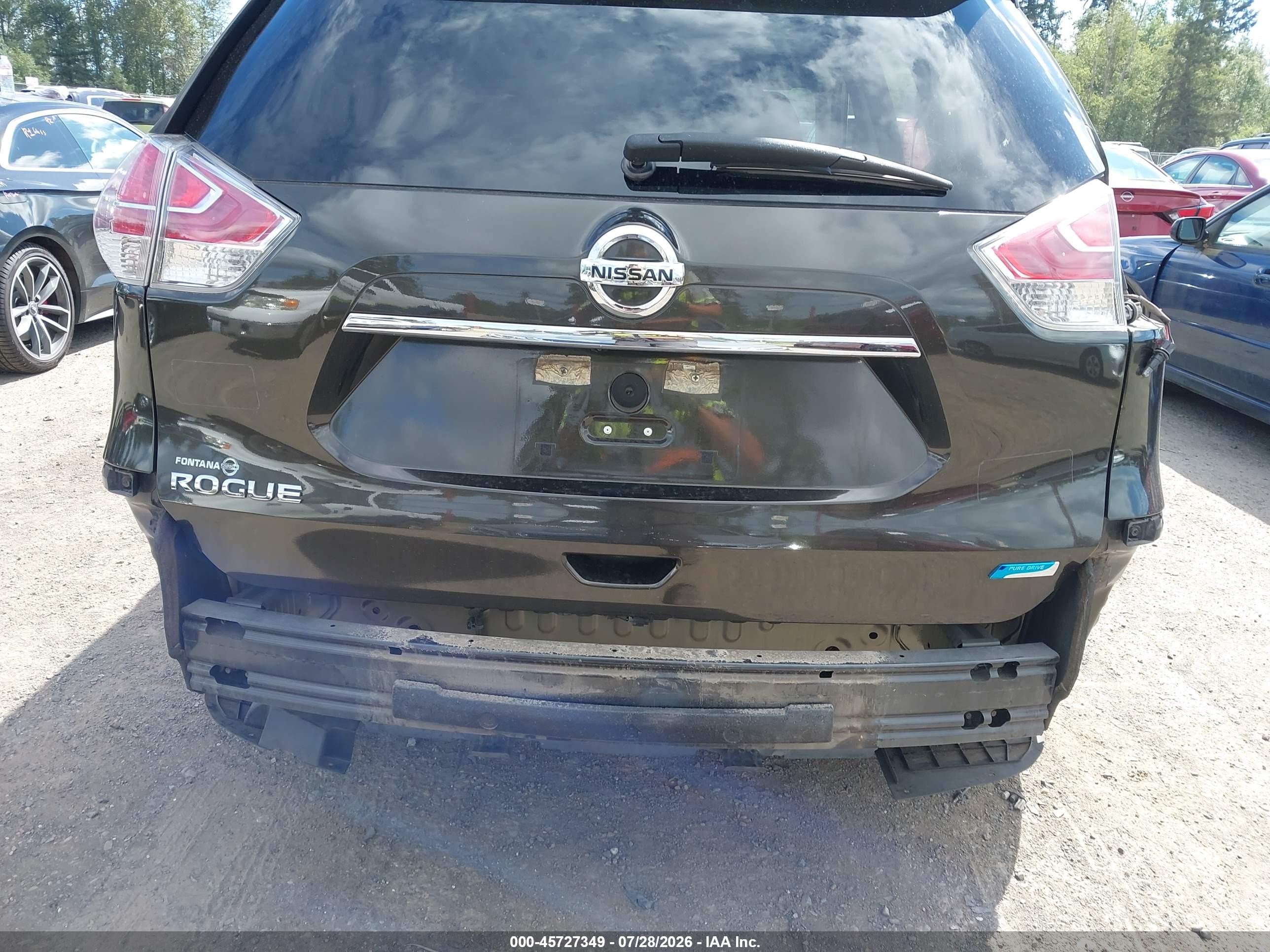 2014 Nissan Rogue S Black vin: 5N1AT2ML7EC784691