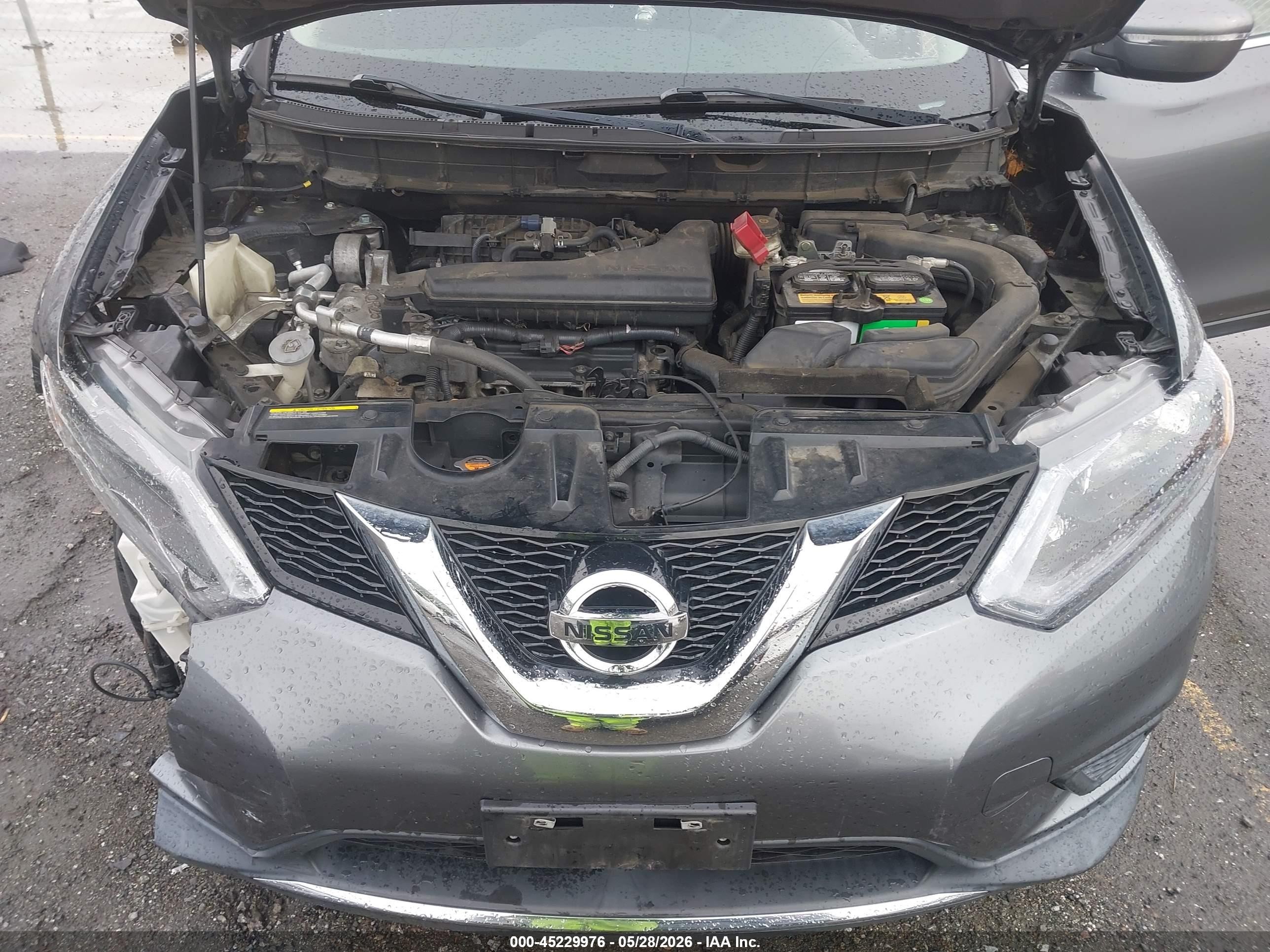 2014 Nissan Rogue S Gray vin: 5N1AT2ML7EC834425