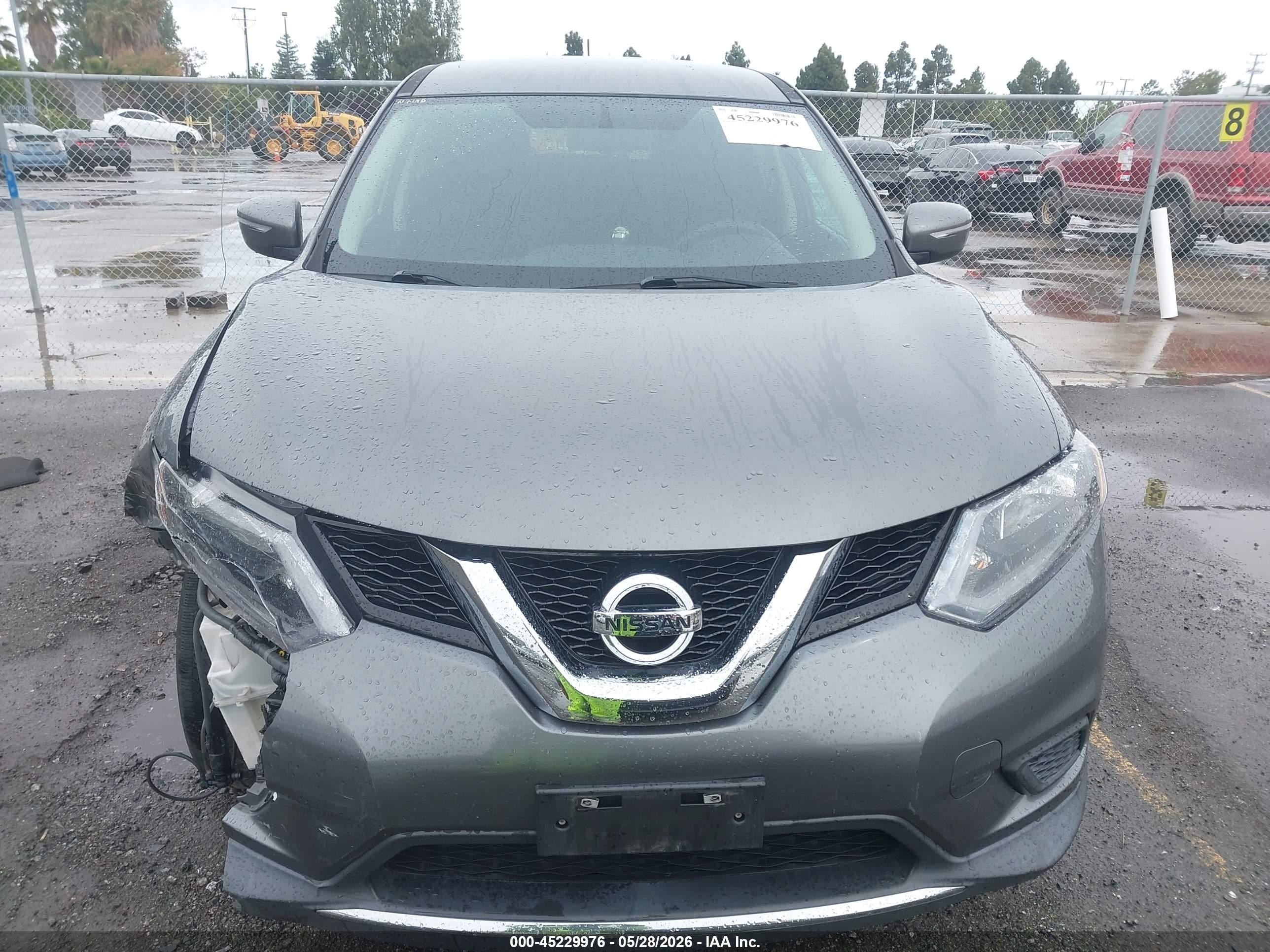 2014 Nissan Rogue S Gray vin: 5N1AT2ML7EC834425