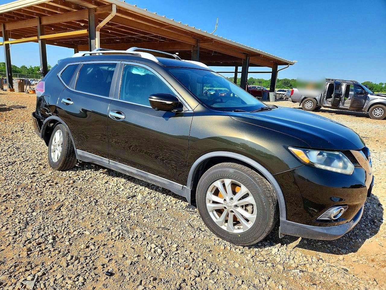 2015 Nissan Rogue Sv Черный vin: 5N1AT2ML7FC873422