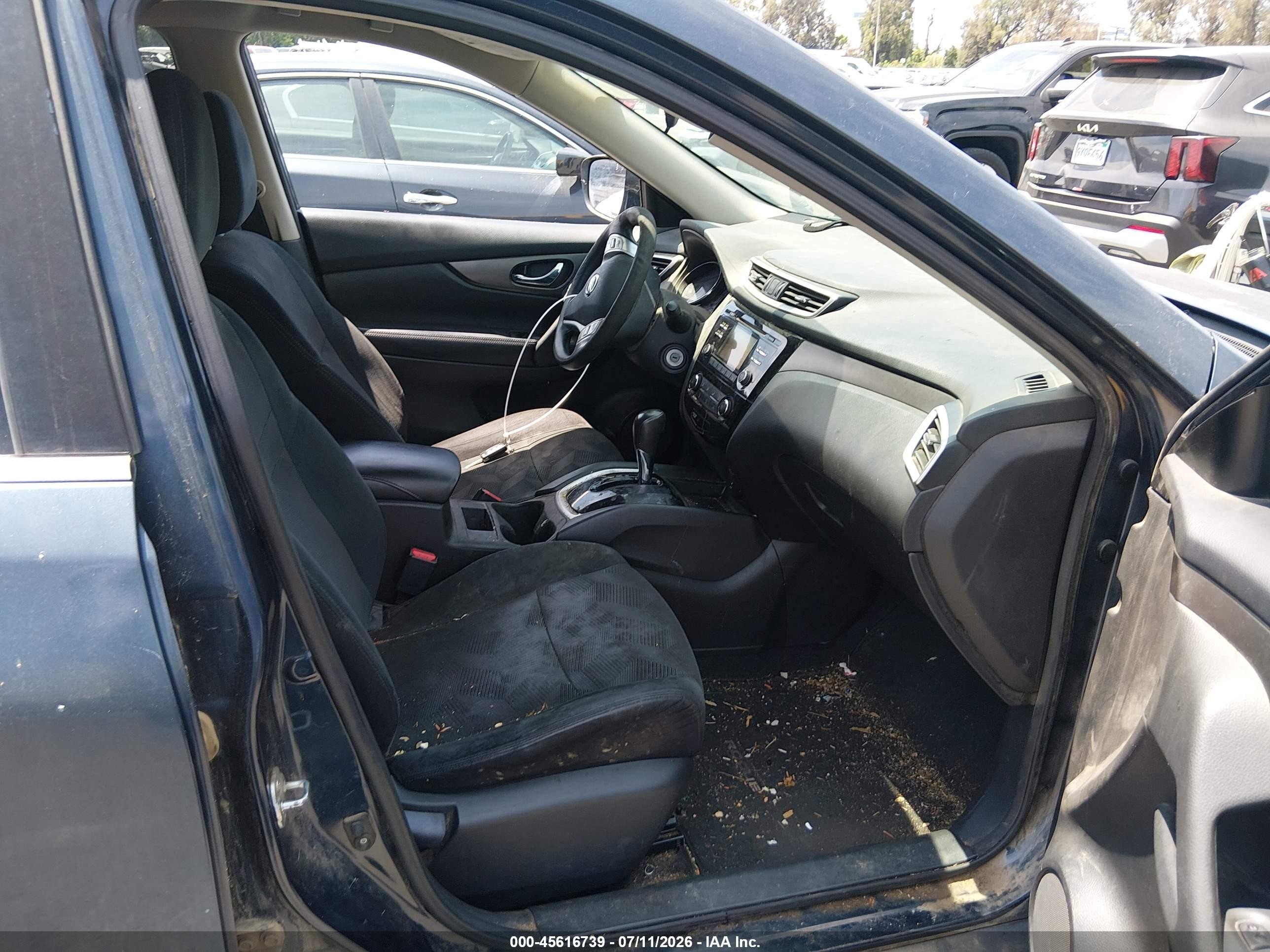 2015 Nissan Rogue S Blue vin: 5N1AT2ML7FC897882