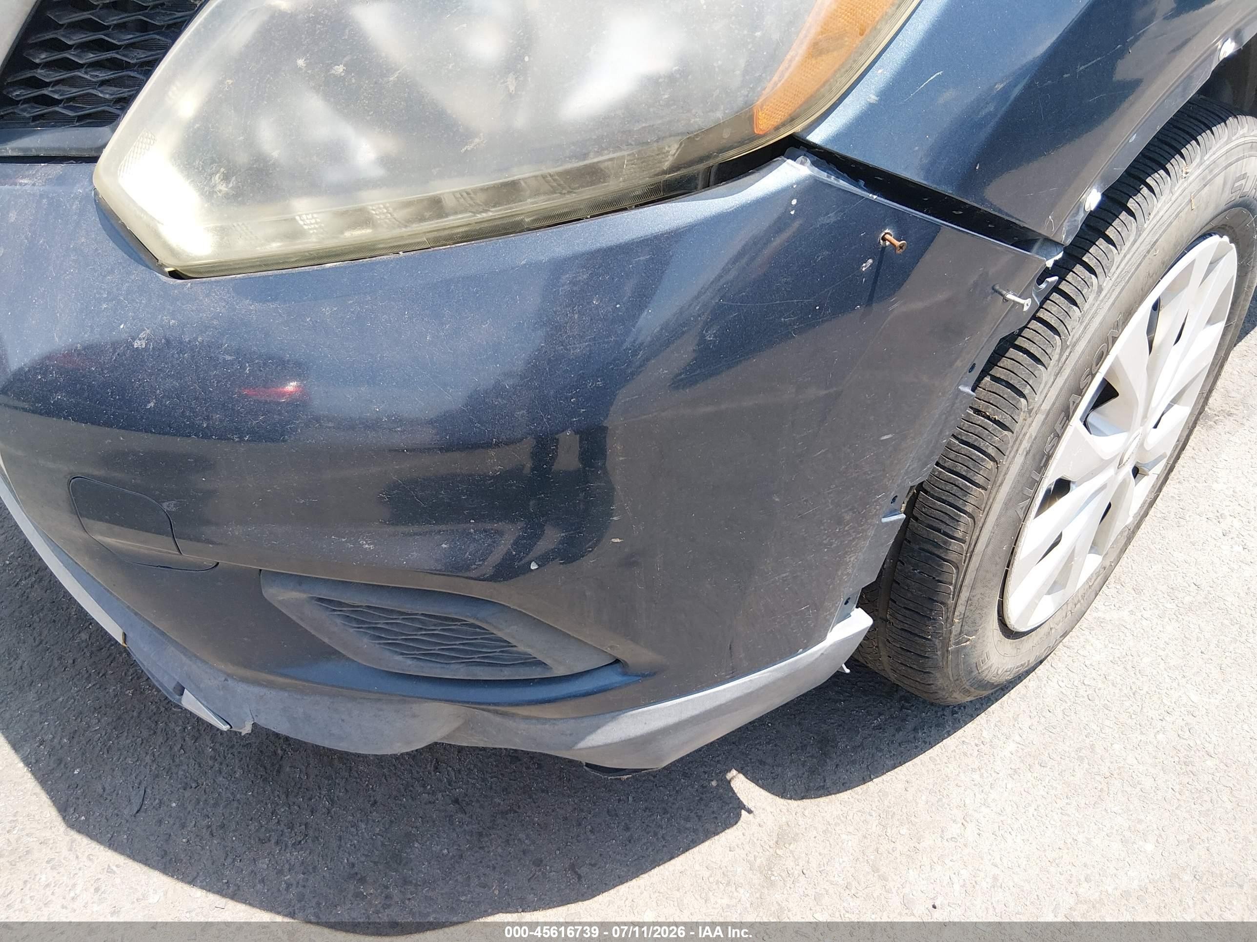 2015 Nissan Rogue S Blue vin: 5N1AT2ML7FC897882