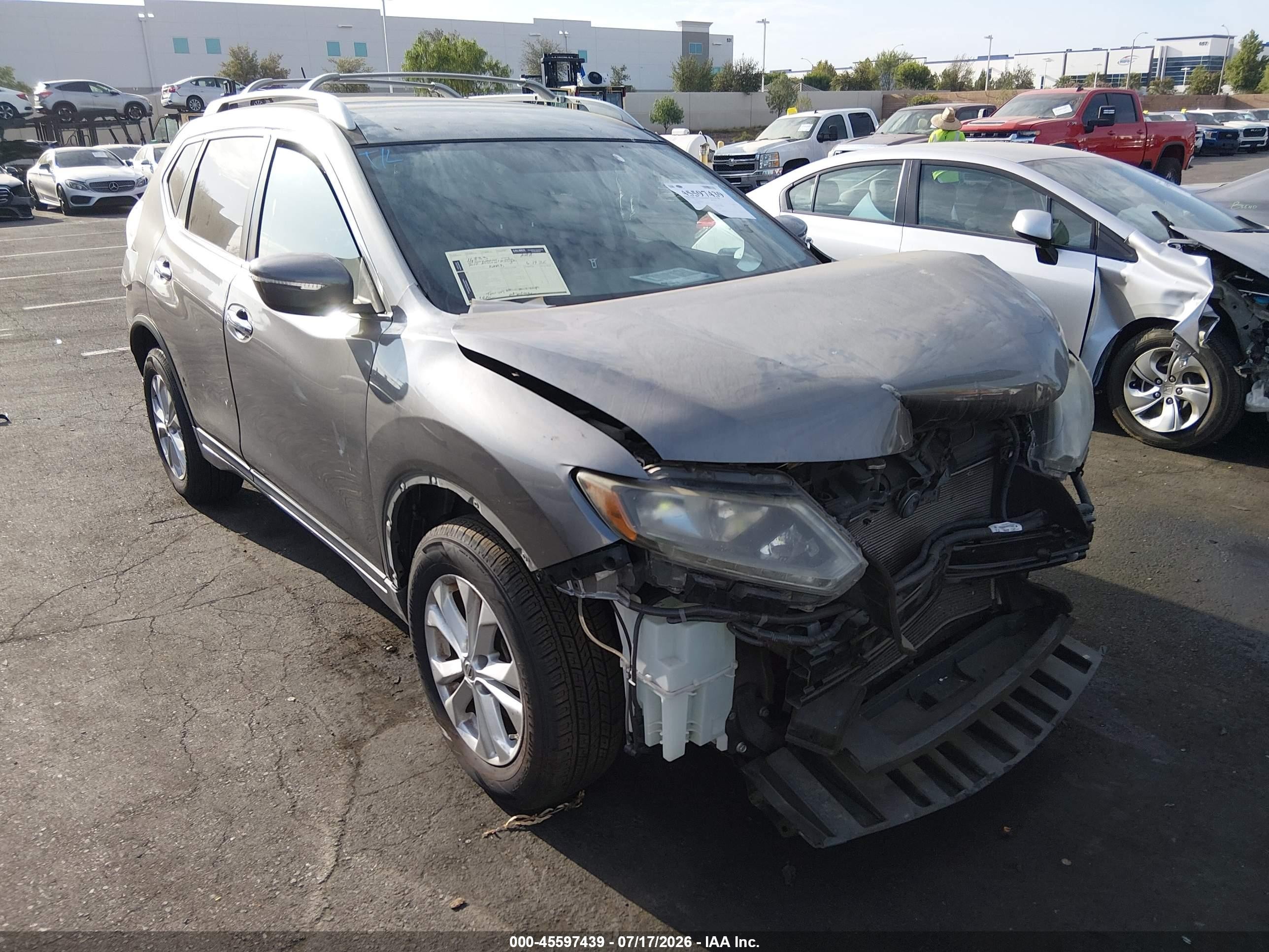 2014 Nissan Rogue Sv Gray vin: 5N1AT2ML8EC803006