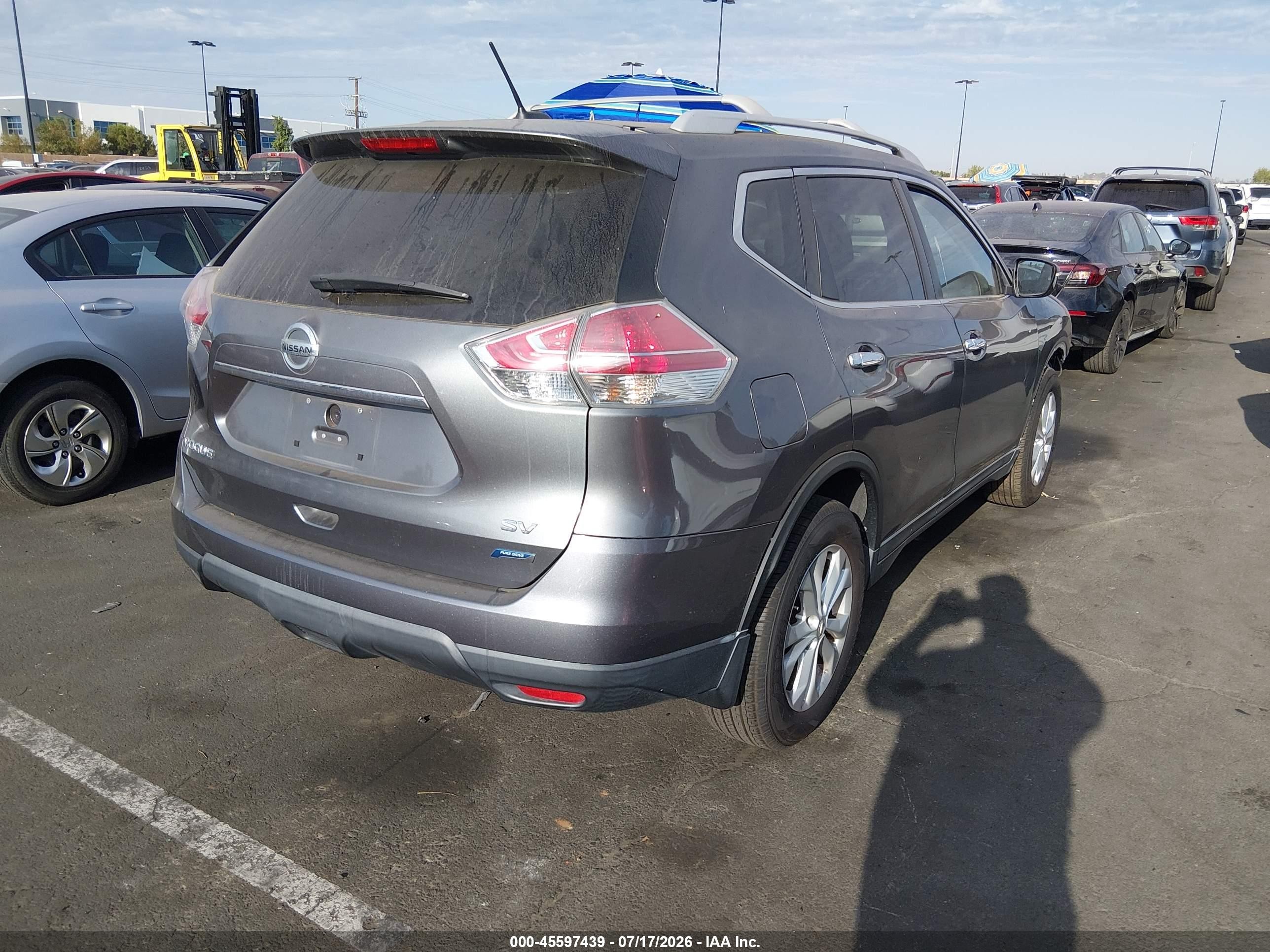 2014 Nissan Rogue Sv Gray vin: 5N1AT2ML8EC803006
