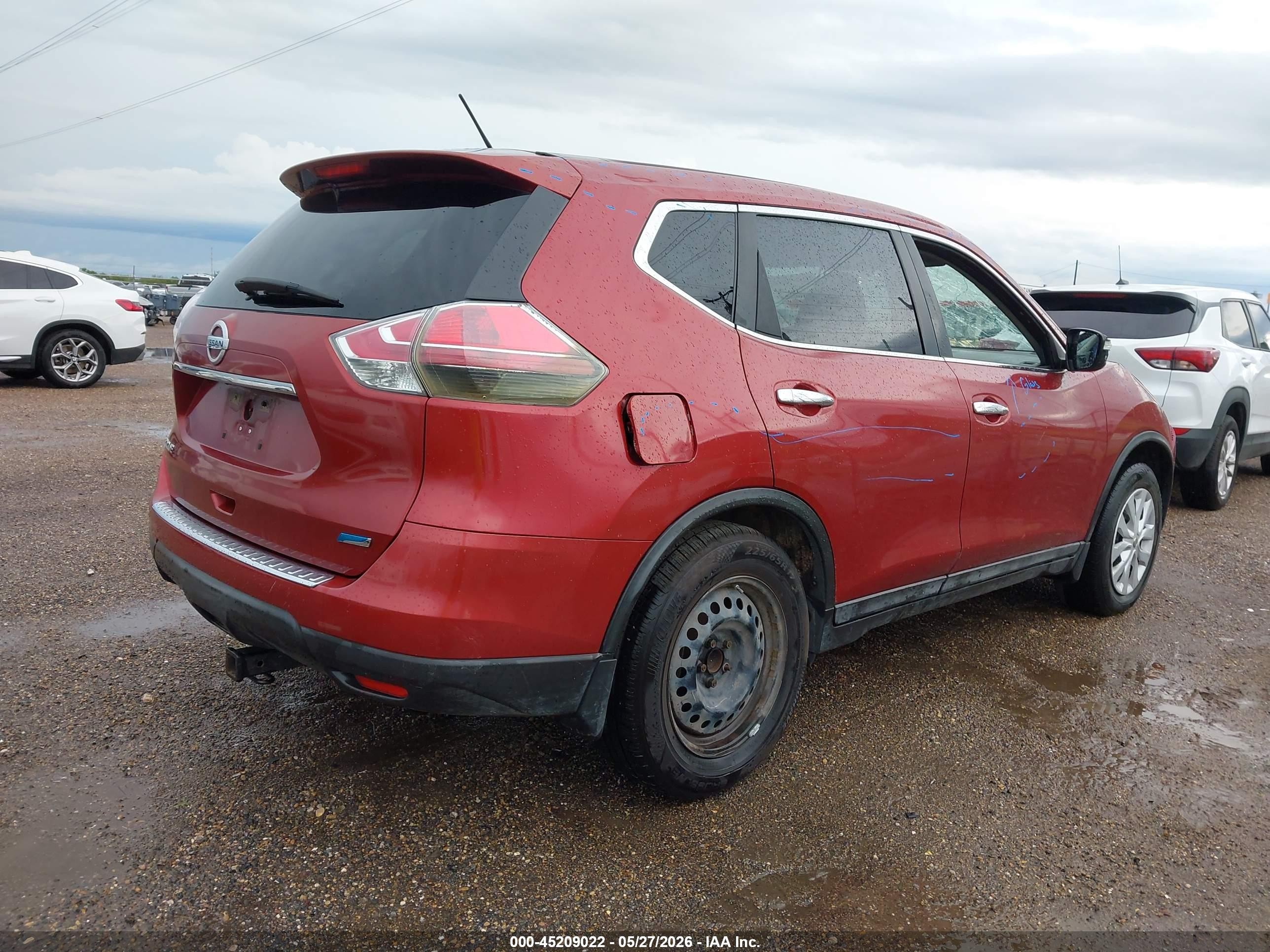 2014 Nissan Rogue S Красный vin: 5N1AT2ML8EC837429