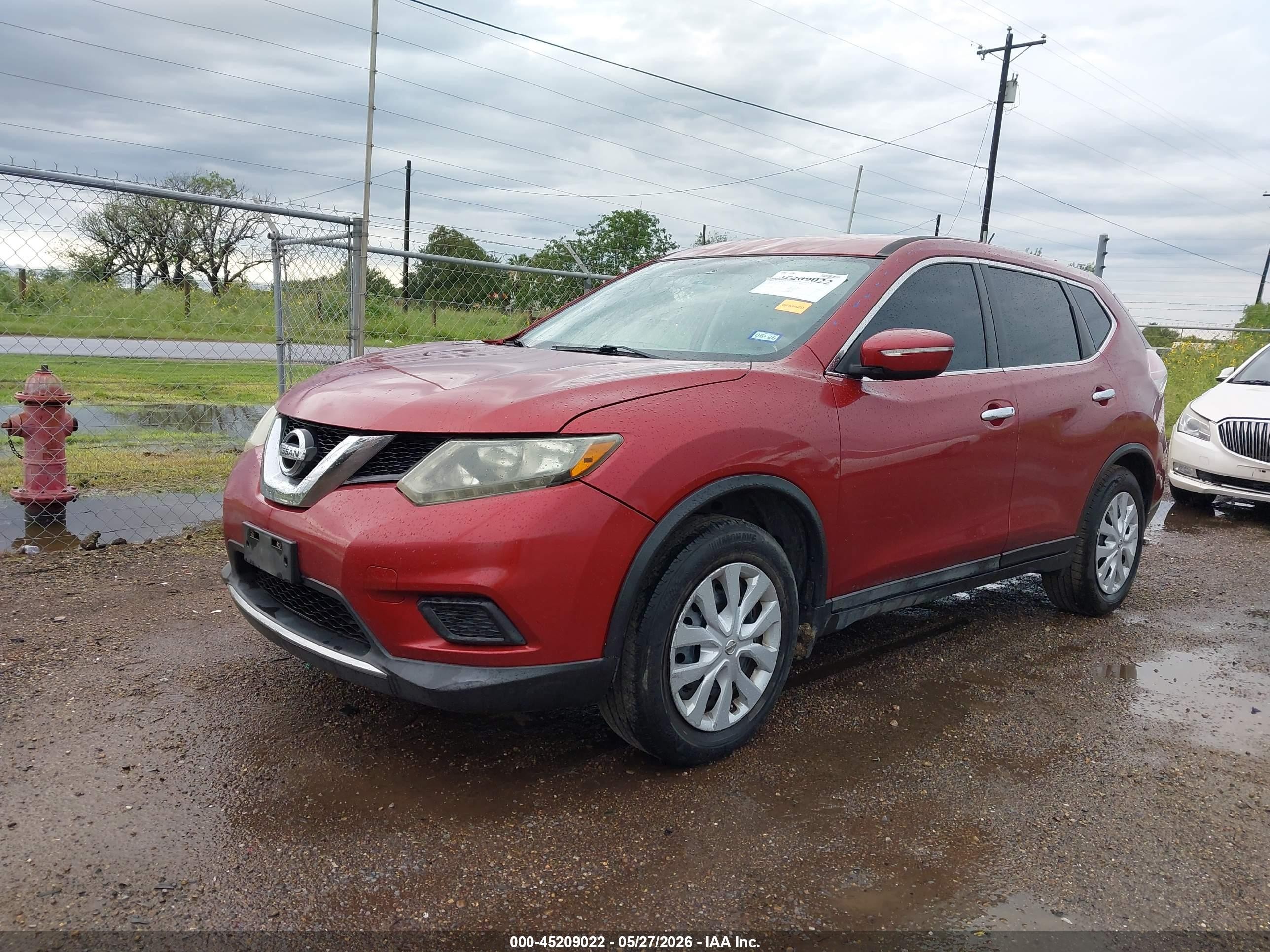 2014 Nissan Rogue S Красный vin: 5N1AT2ML8EC837429