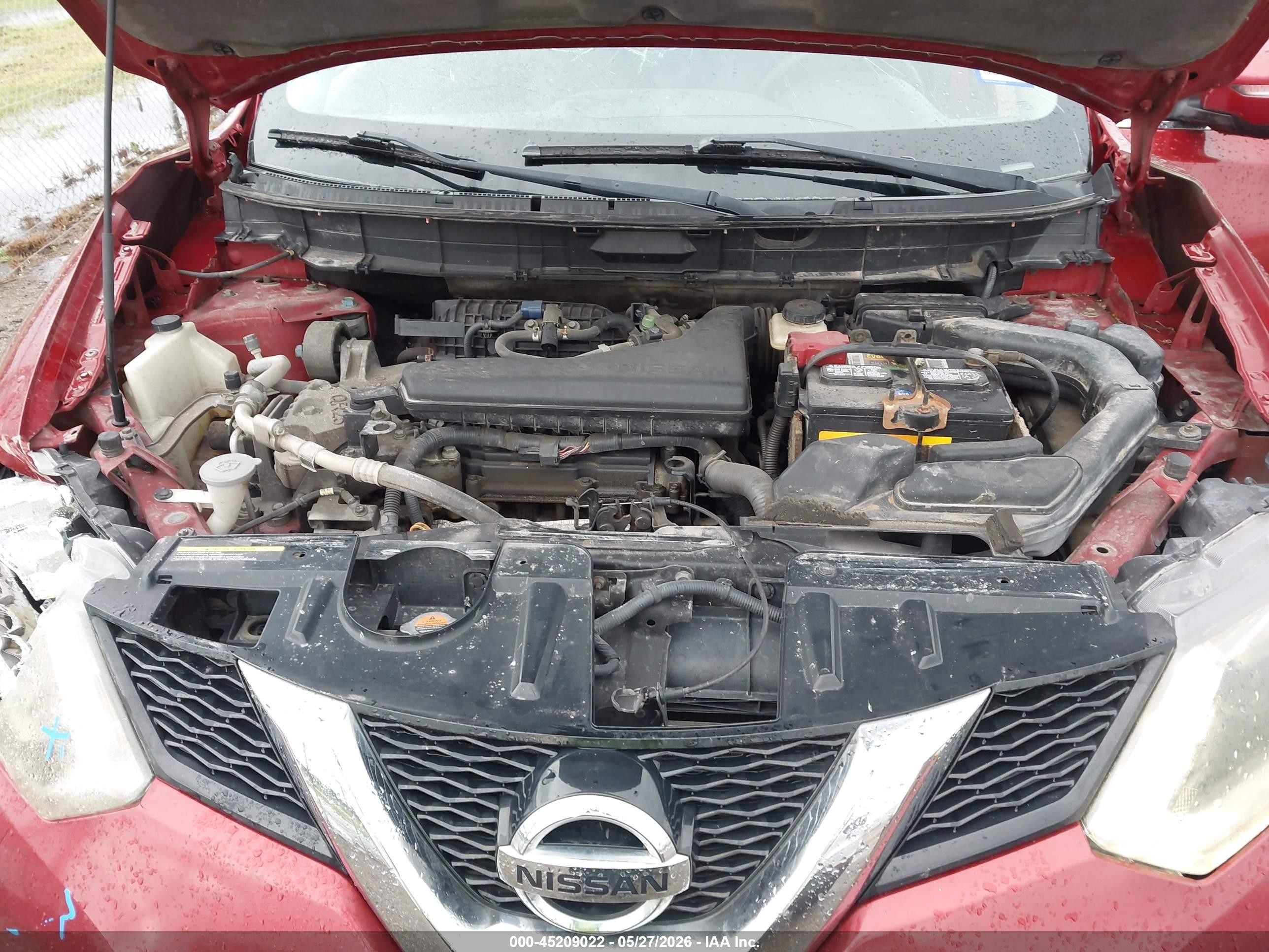 2014 Nissan Rogue S Красный vin: 5N1AT2ML8EC837429
