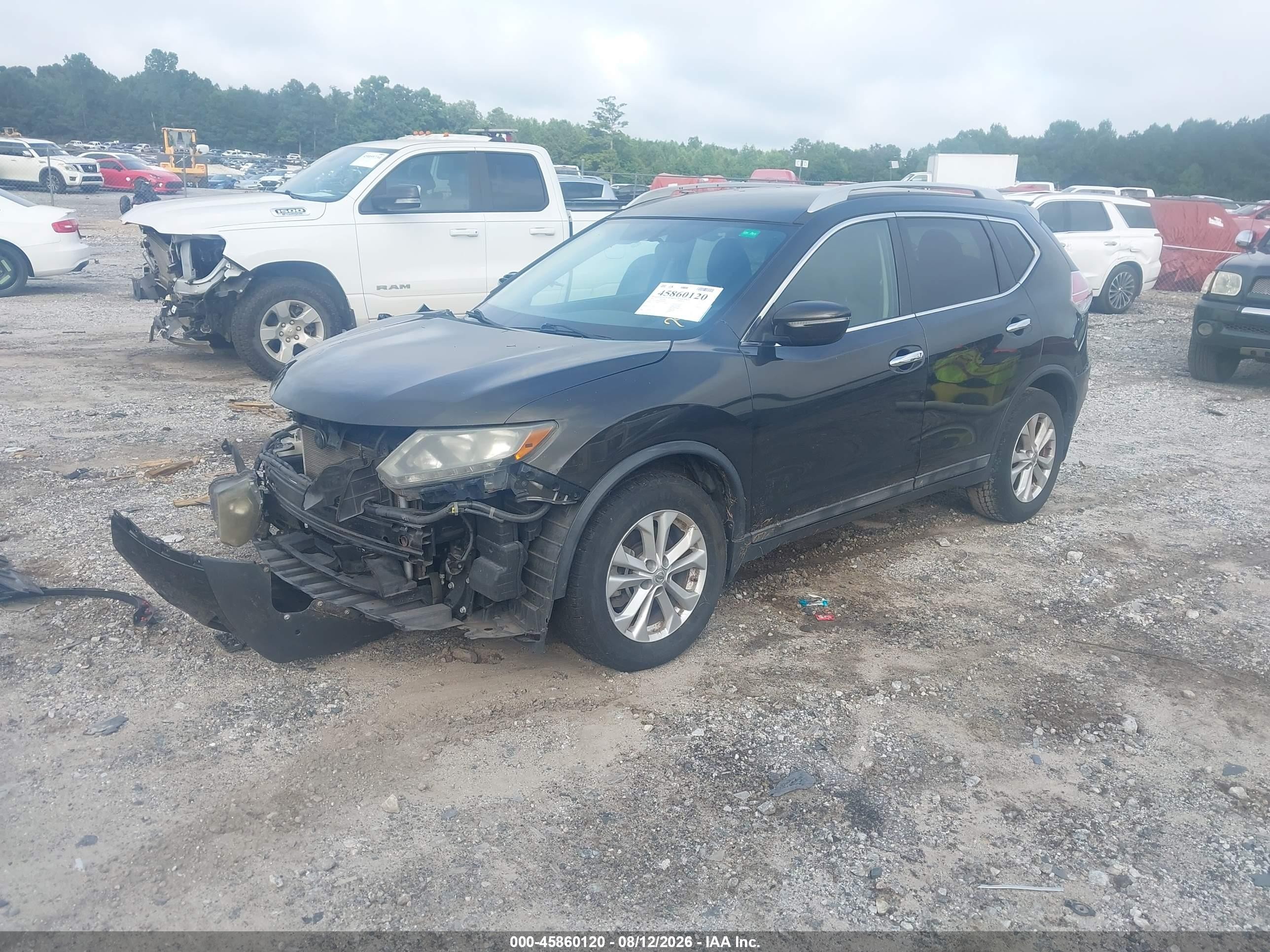 2014 Nissan Rogue Sv Black vin: 5N1AT2ML8EC847846