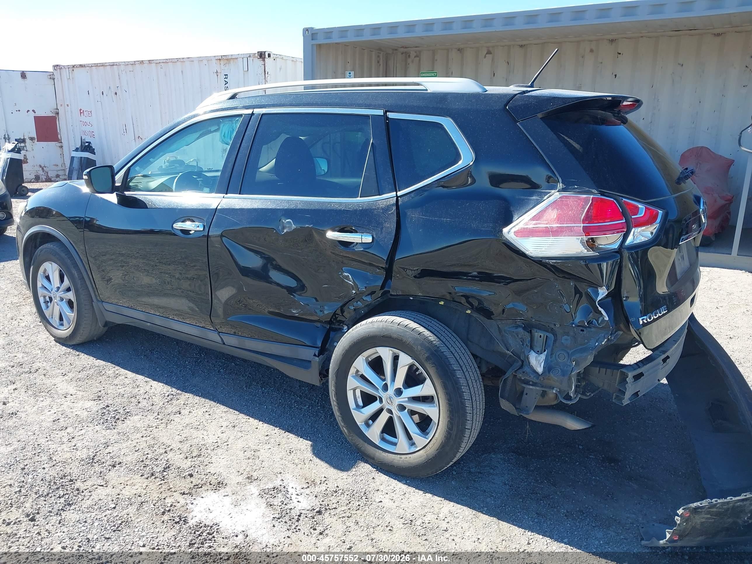 2015 Nissan Rogue Sv Black vin: 5N1AT2ML8FC760336