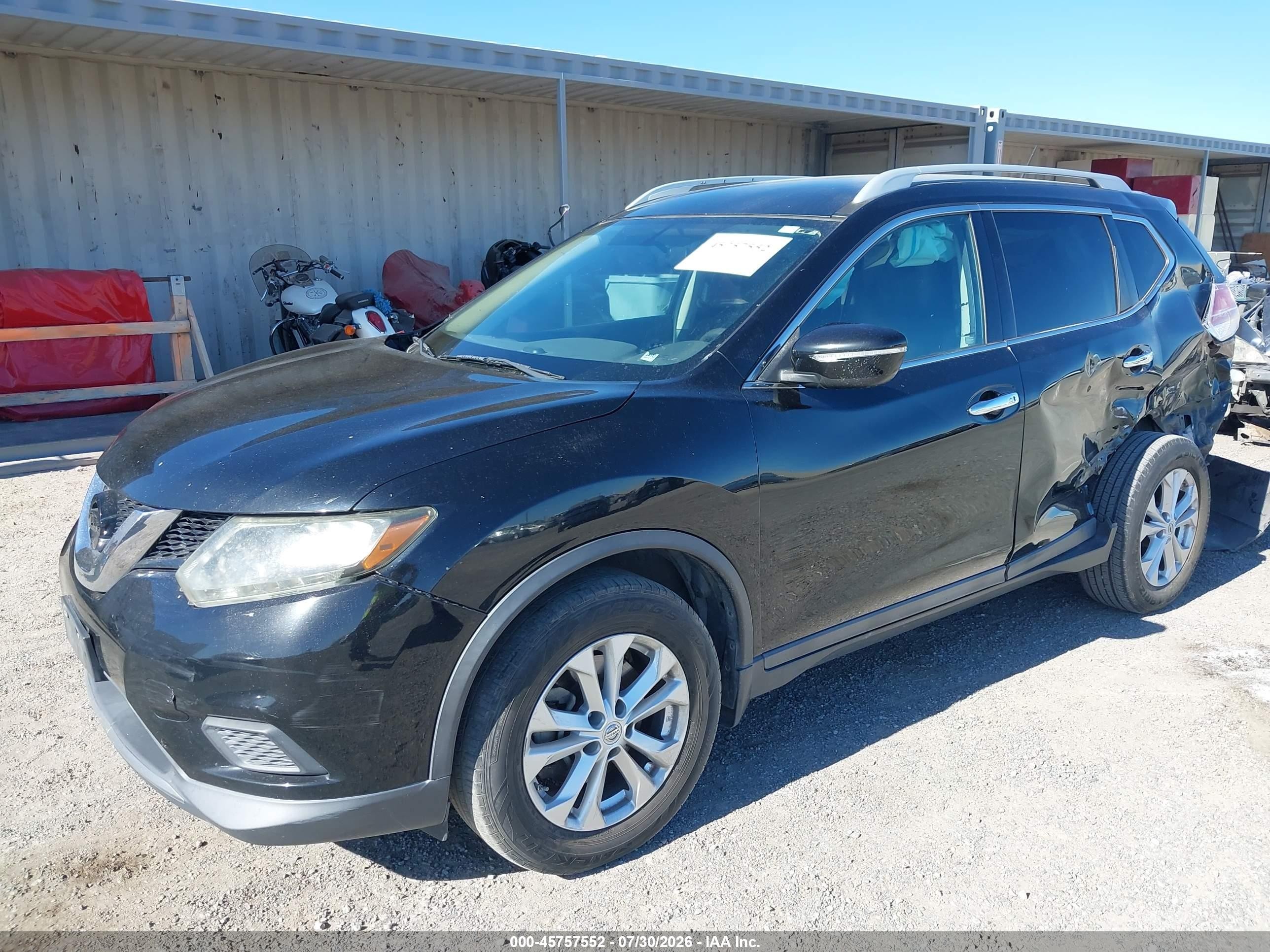2015 Nissan Rogue Sv Black vin: 5N1AT2ML8FC760336