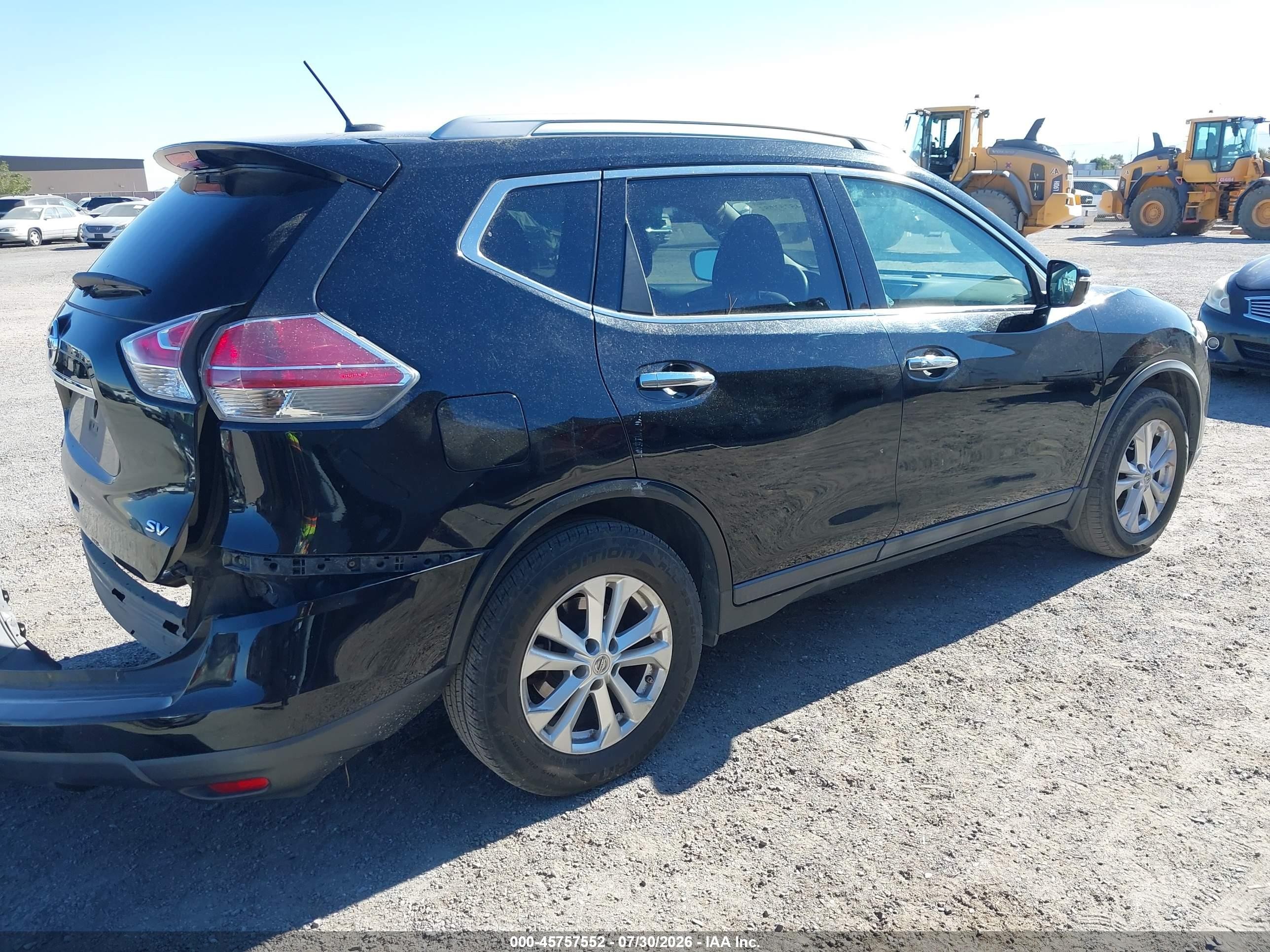 2015 Nissan Rogue Sv Black vin: 5N1AT2ML8FC760336