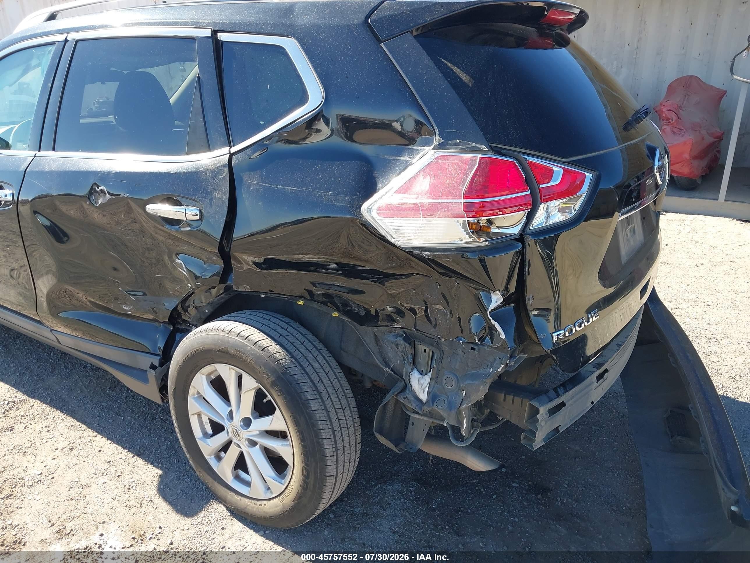 2015 Nissan Rogue Sv Black vin: 5N1AT2ML8FC760336