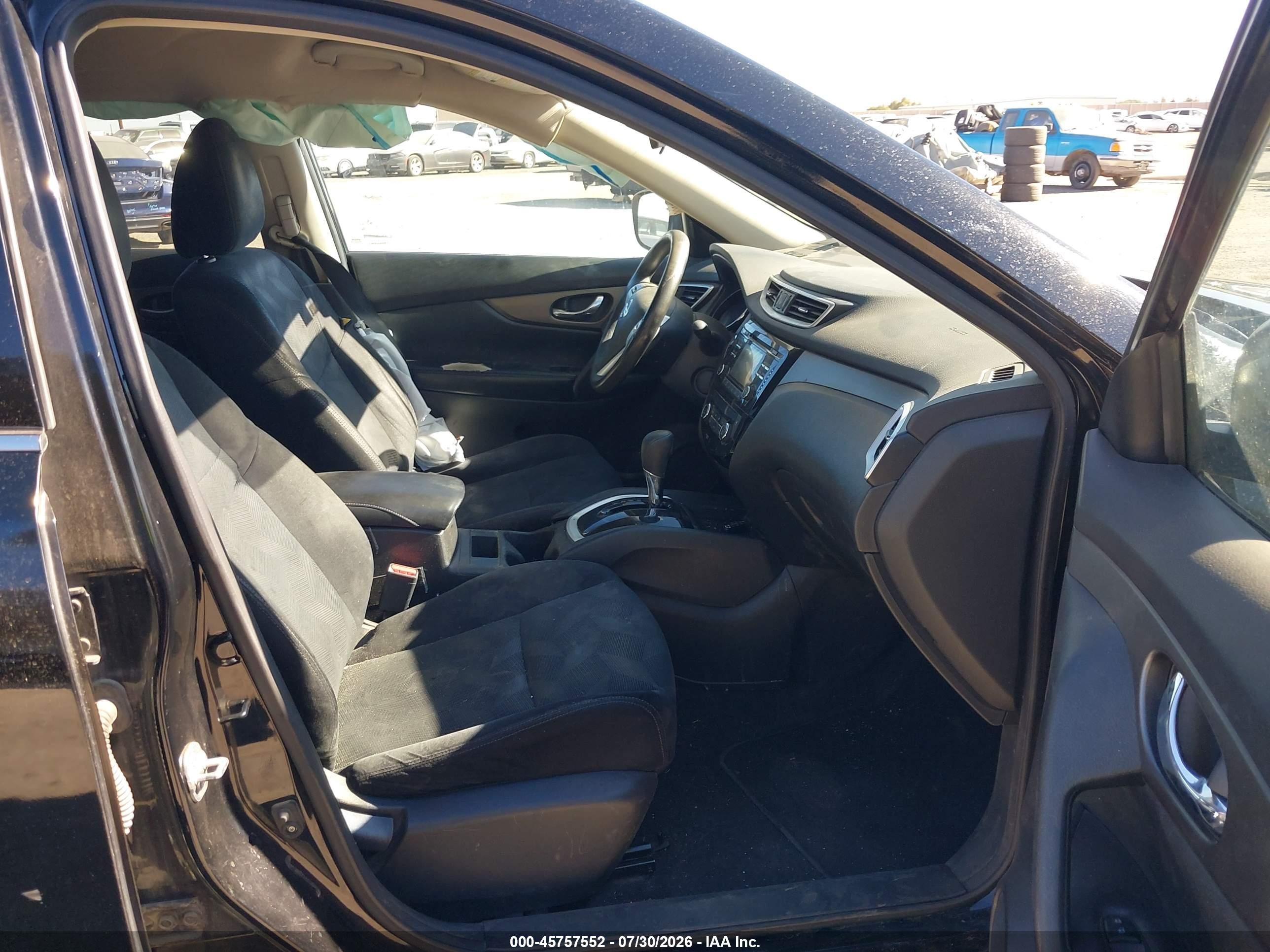 2015 Nissan Rogue Sv Black vin: 5N1AT2ML8FC760336