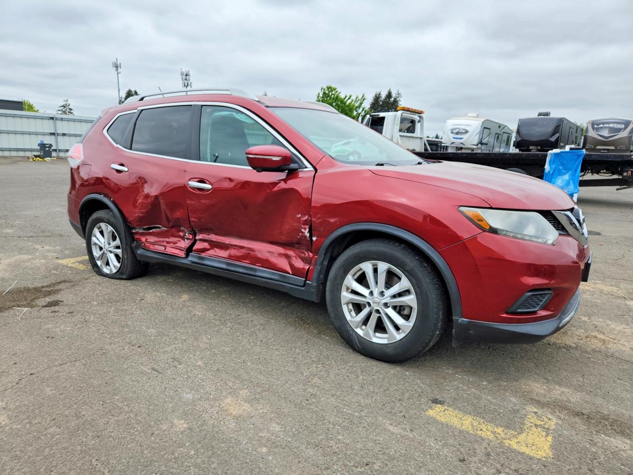 2015 Nissan Rogue Sv Red vin: 5N1AT2ML8FC791618