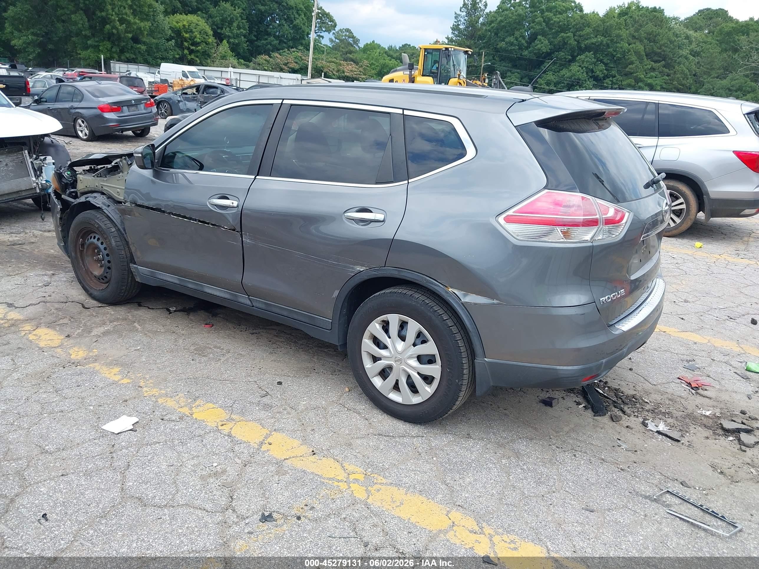 2015 Nissan Rogue S Gray vin: 5N1AT2ML8FC838355