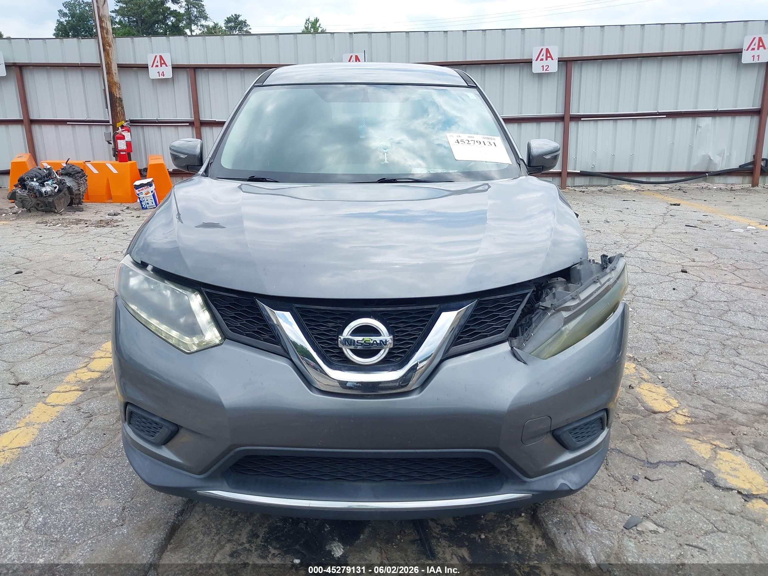 2015 Nissan Rogue S Gray vin: 5N1AT2ML8FC838355