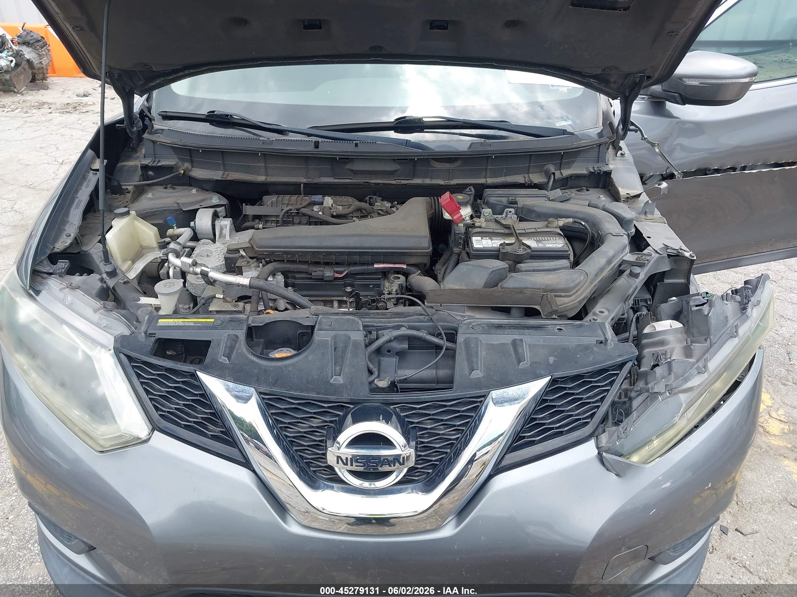 2015 Nissan Rogue S Gray vin: 5N1AT2ML8FC838355