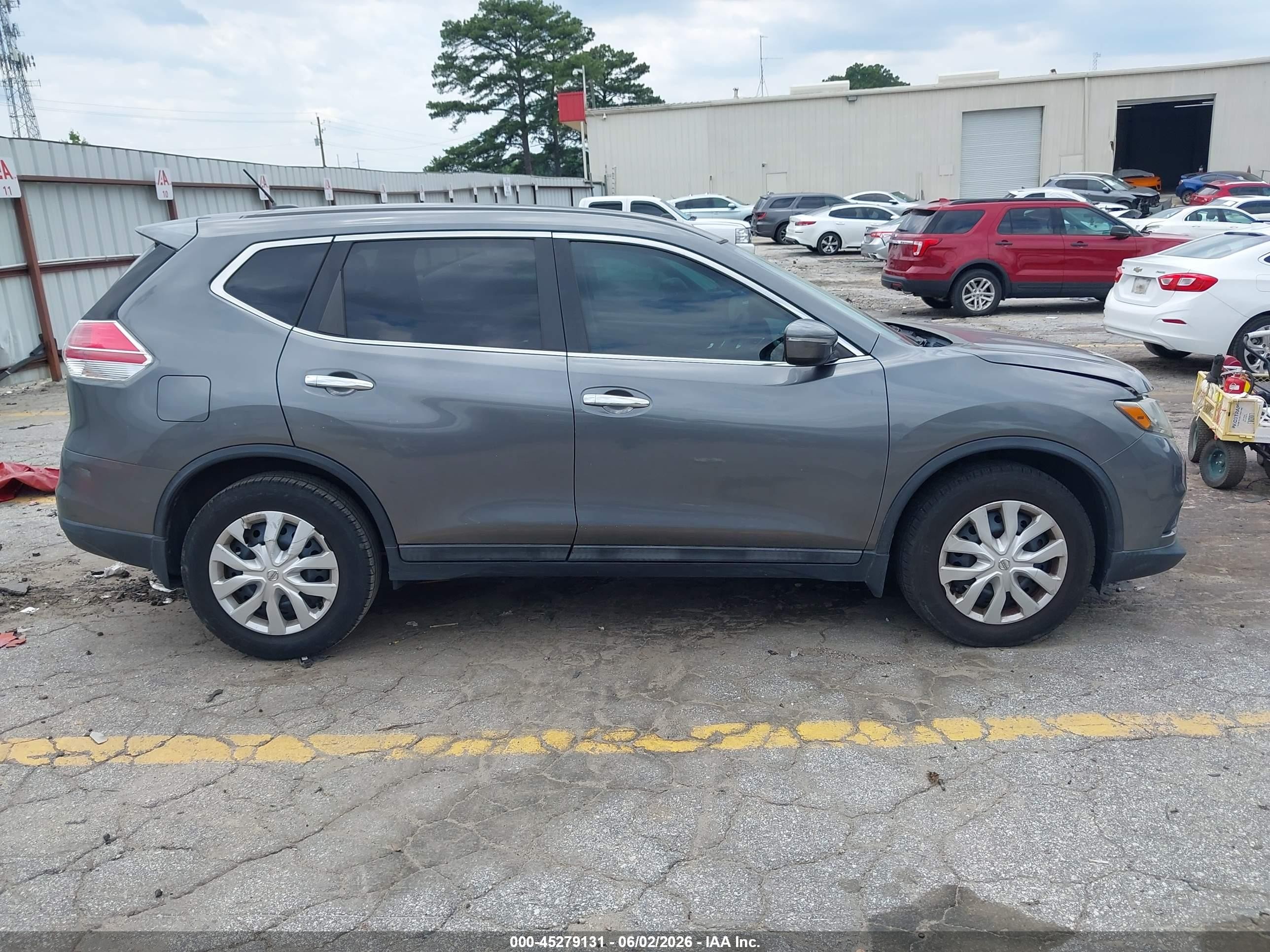 2015 Nissan Rogue S Gray vin: 5N1AT2ML8FC838355