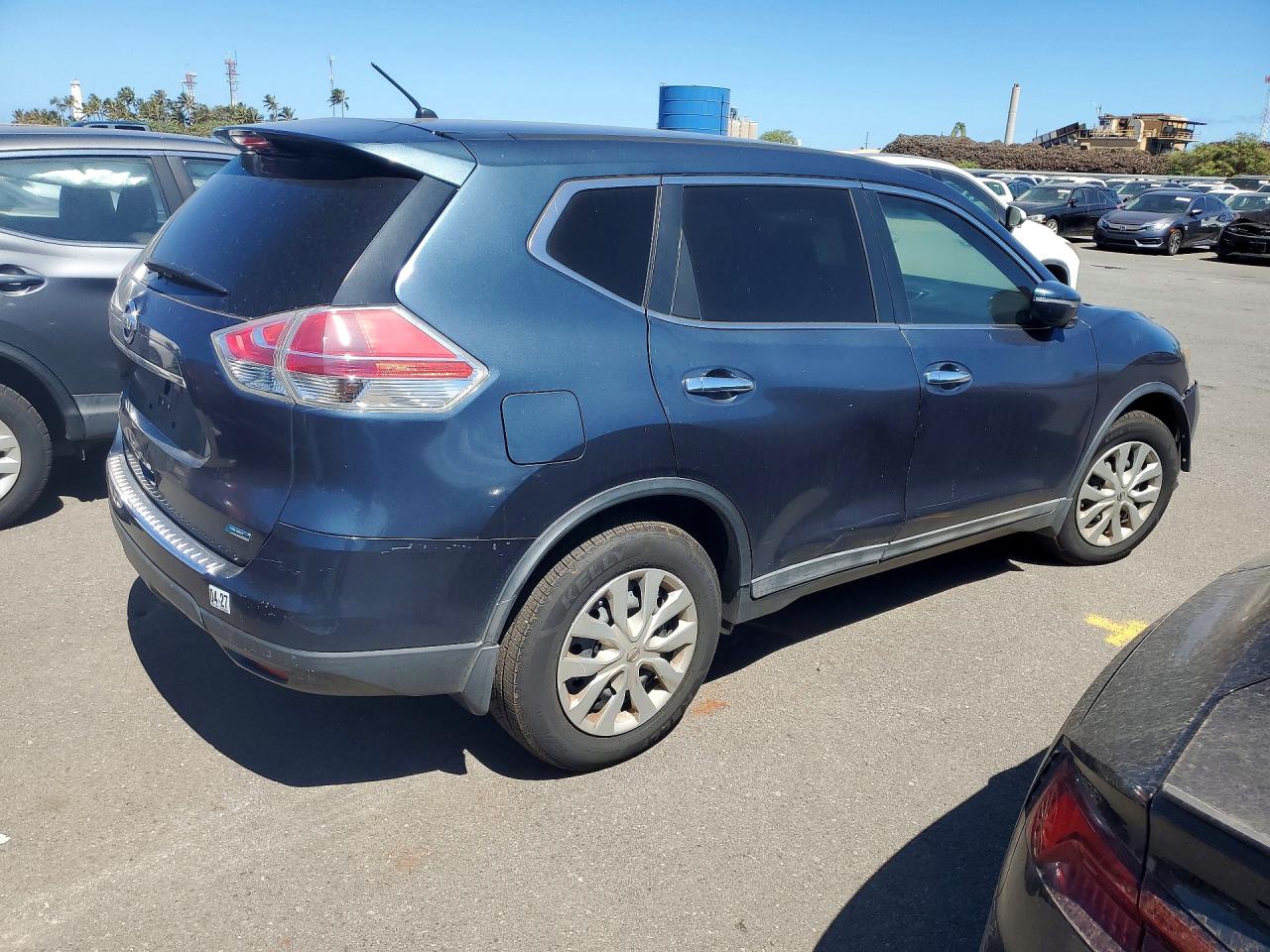 2014 Nissan Rogue S Blue vin: 5N1AT2ML9EC845913