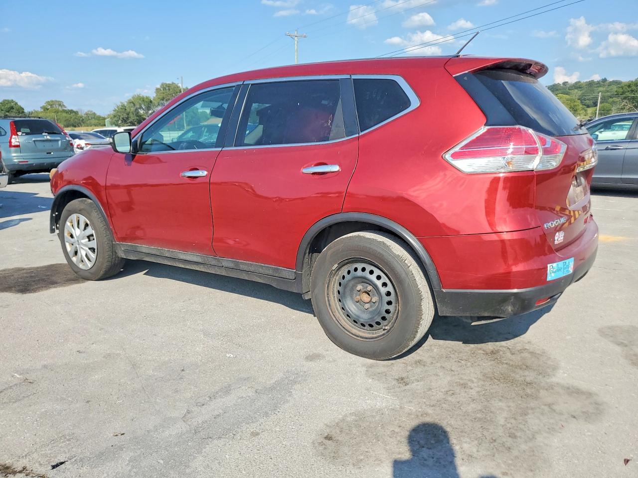 2014 Nissan Rogue S Red vin: 5N1AT2ML9EC852361
