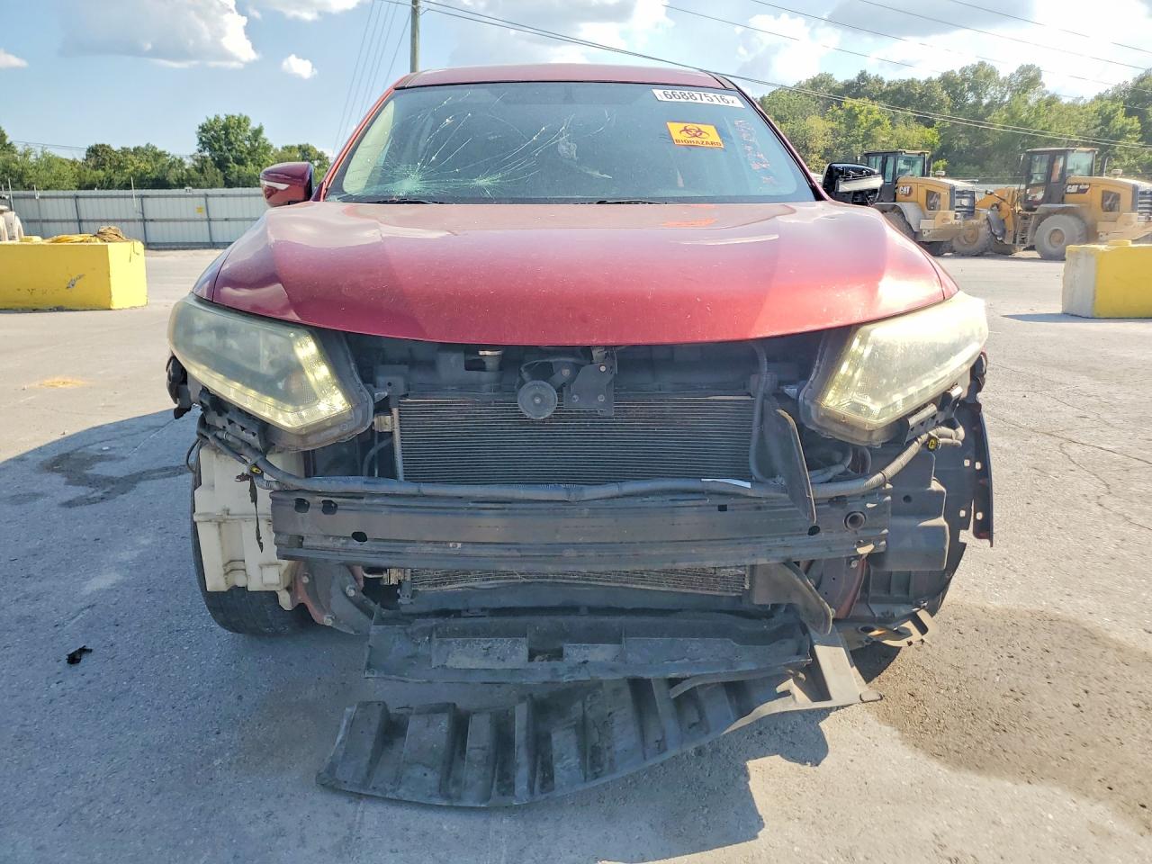 2014 Nissan Rogue S Red vin: 5N1AT2ML9EC852361