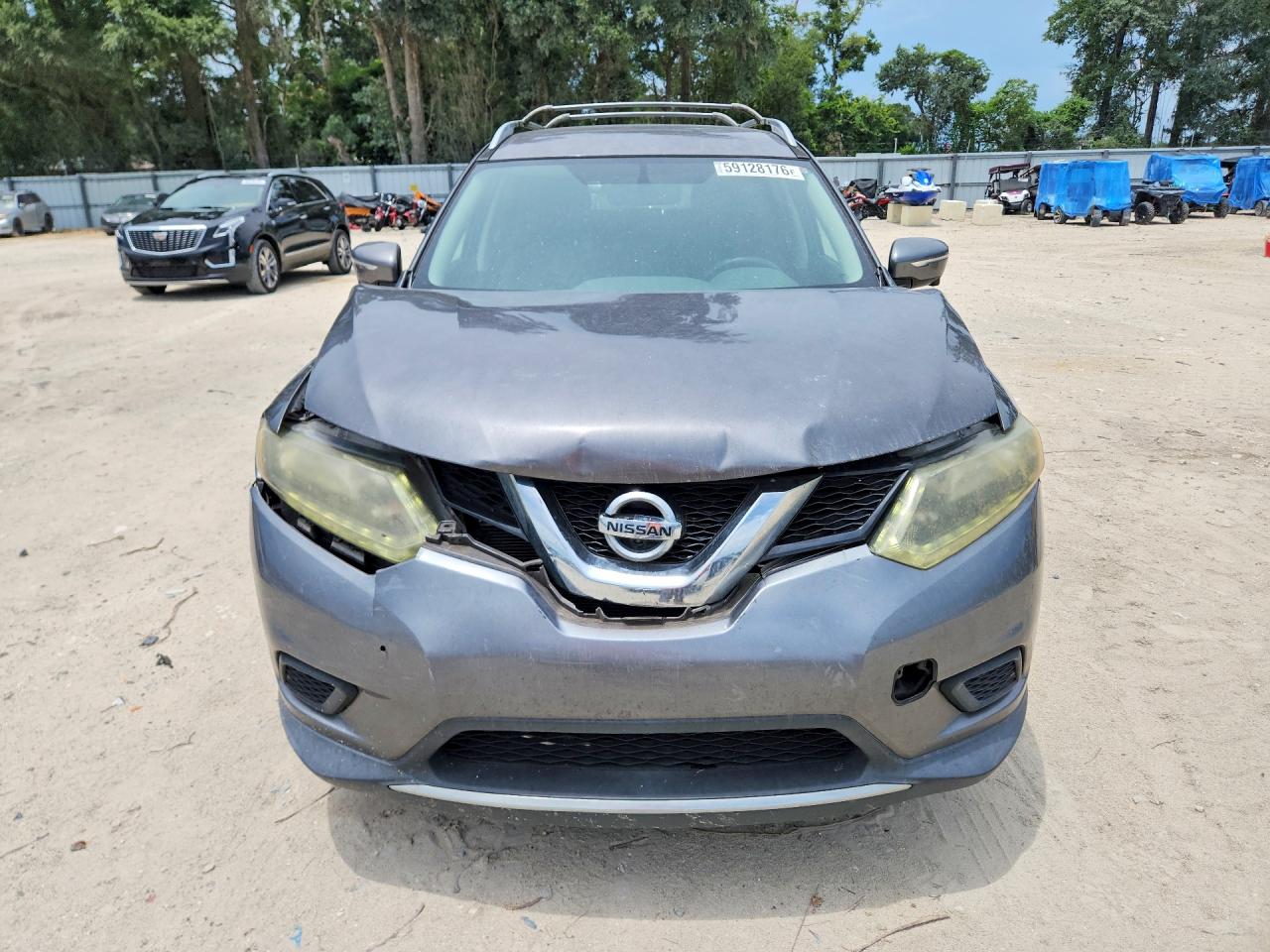 2014 Nissan Rogue Sv Серый vin: 5N1AT2ML9EC870021
