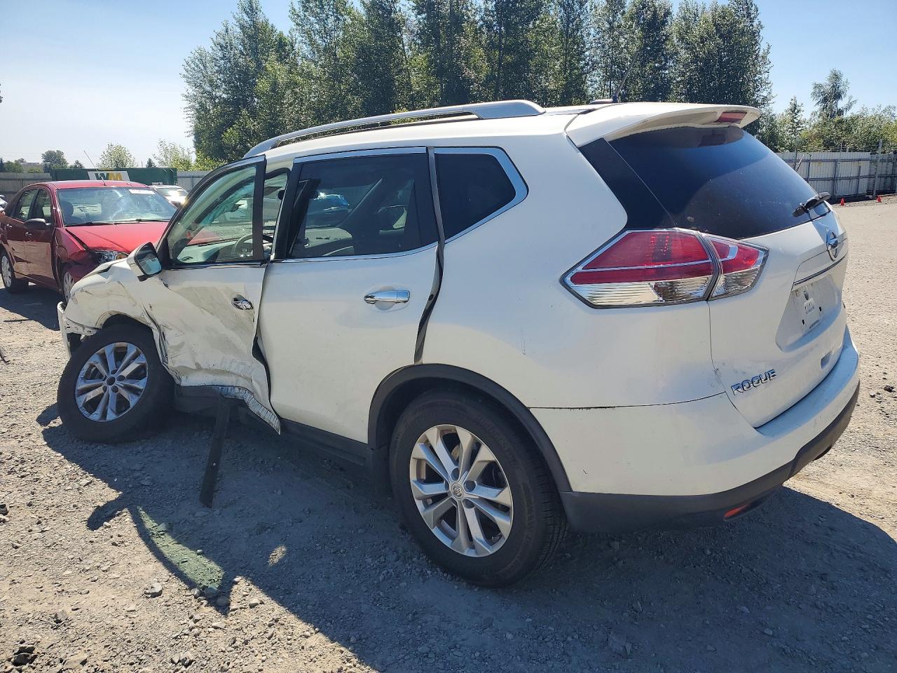 2015 Nissan Rogue Sv White vin: 5N1AT2ML9FC888925