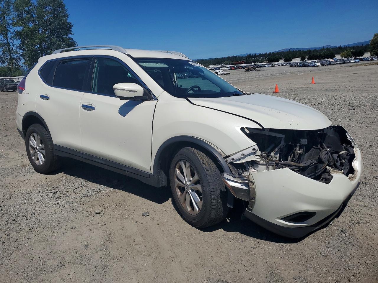 2015 Nissan Rogue Sv White vin: 5N1AT2ML9FC888925
