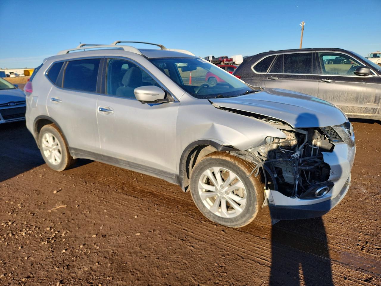 2014 Nissan Rogue S Silver vin: 5N1AT2MM1EC799504