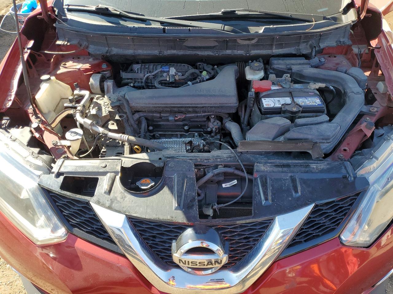 2014 Nissan Rogue S Красный vin: 5N1AT2MM8EC756536