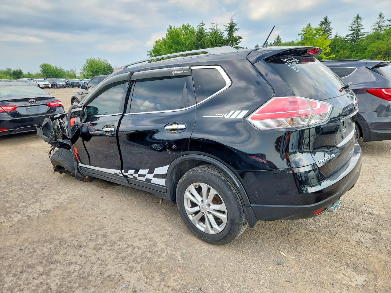 2015 Nissan Rogue S/sv/sl Black vin: 5N1AT2MM8FC847663