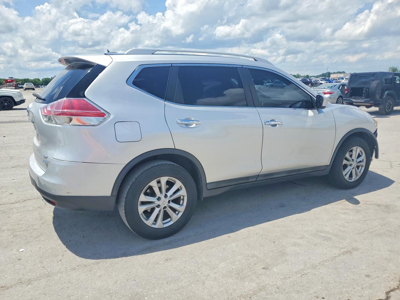 2014 Nissan Rogue Sv Silver vin: 5N1AT2MT0EC753170