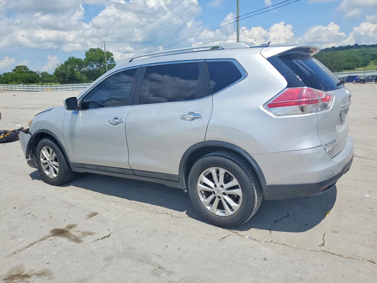 2014 Nissan Rogue Sv Silver vin: 5N1AT2MT0EC753170