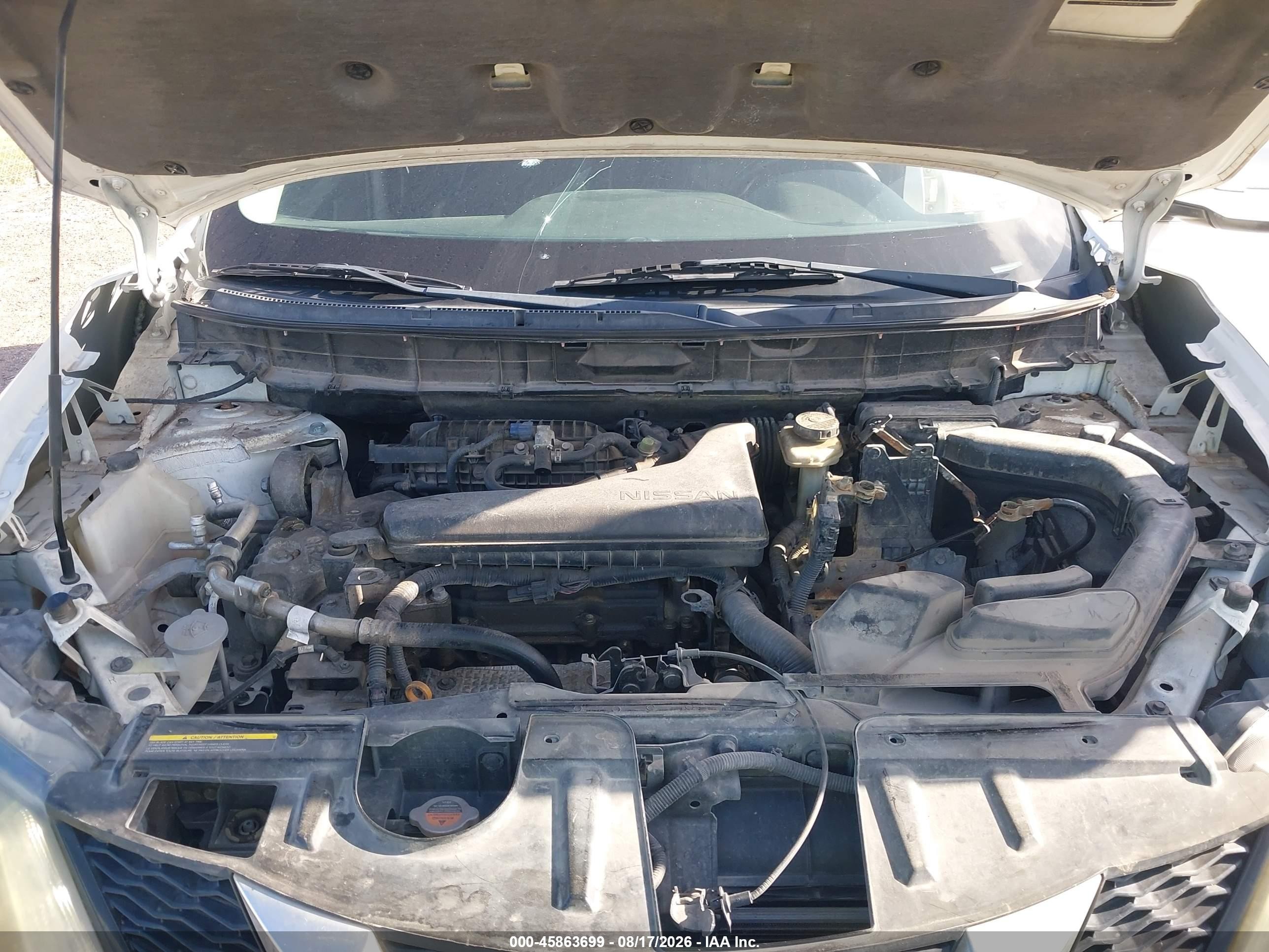 2014 Nissan Rogue Sv White vin: 5N1AT2MT0EC773211