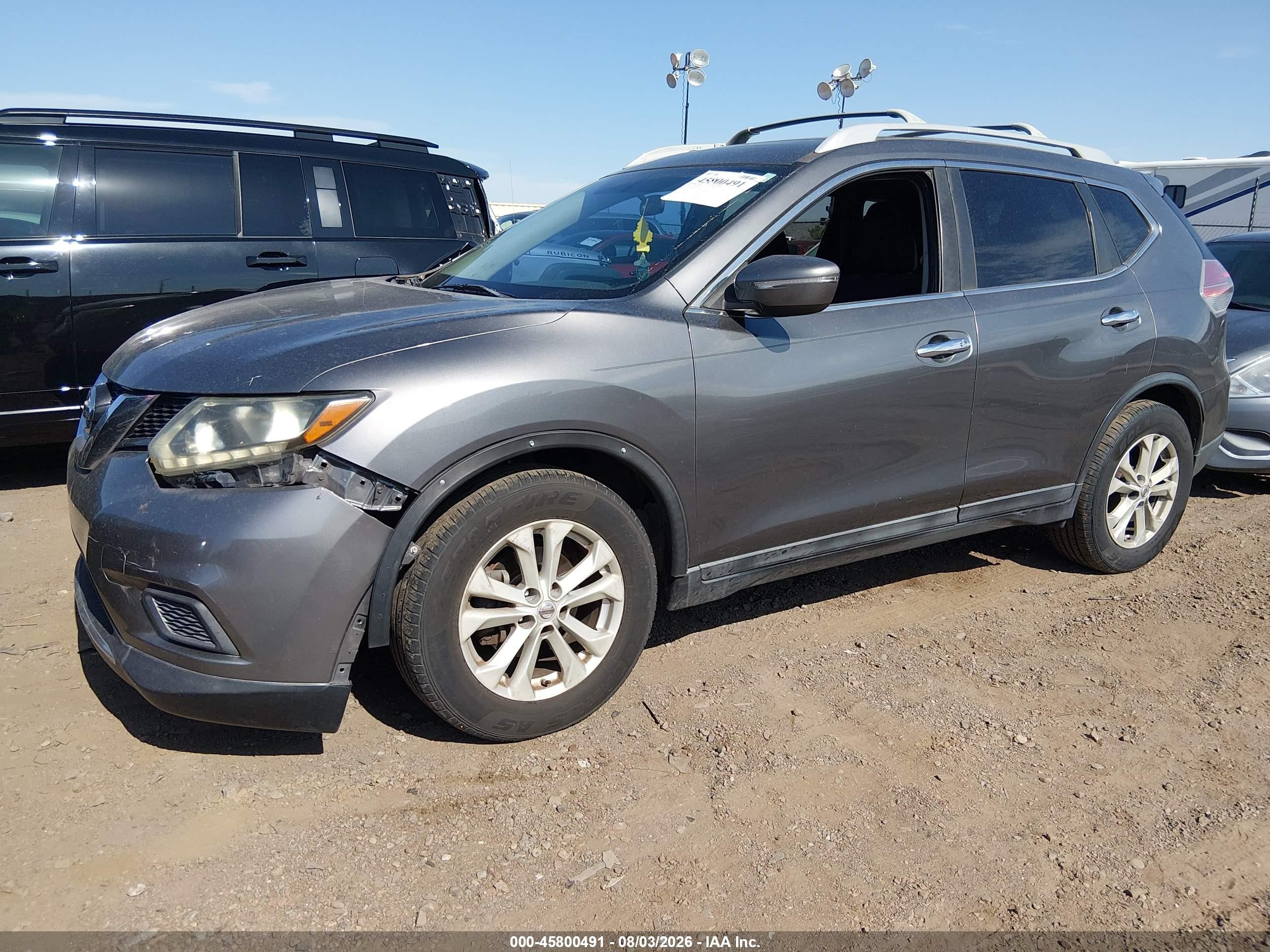 2014 Nissan Rogue Sv Gray vin: 5N1AT2MT0EC775136